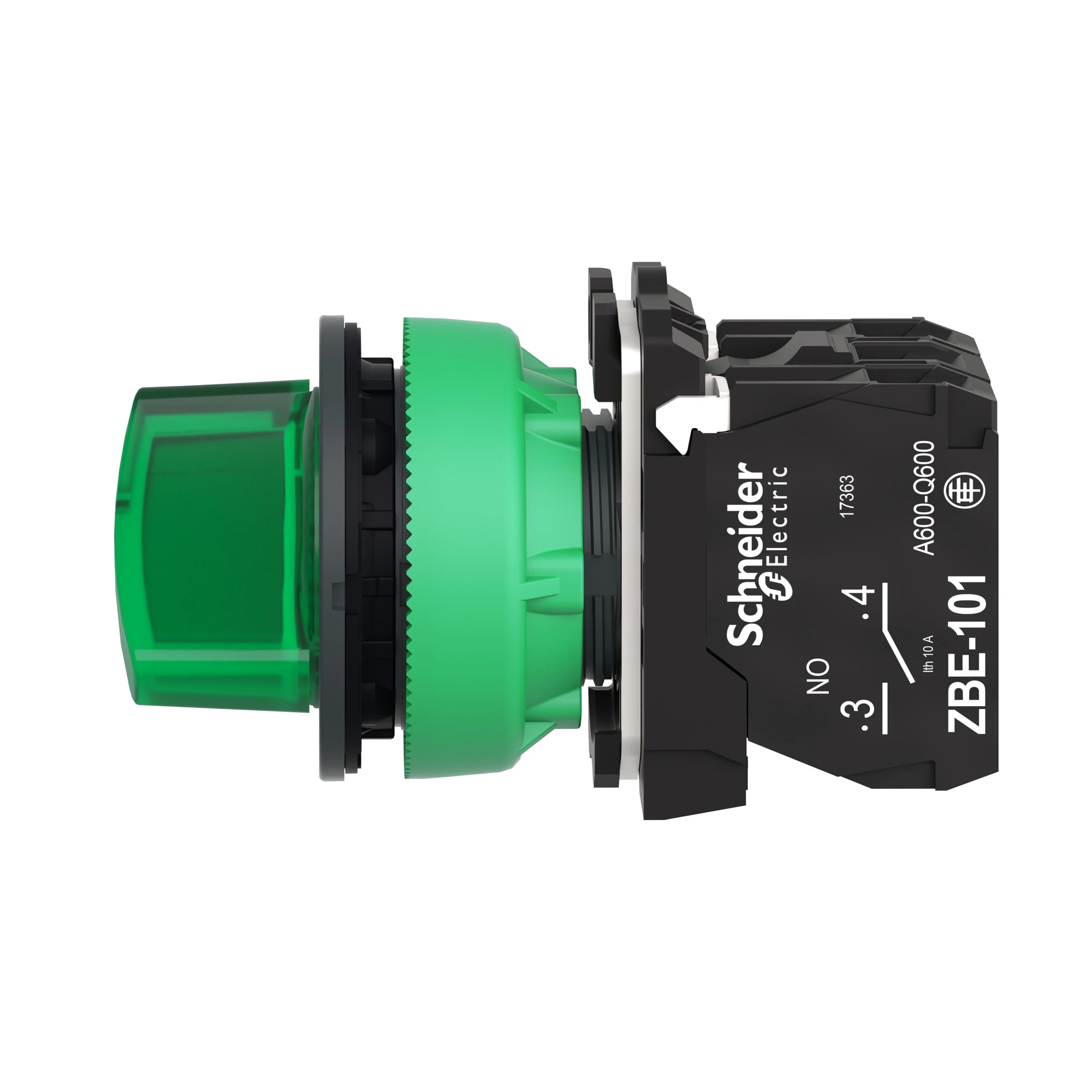 Schneider Electric XB5FK123B5 Illuminated selector switch, Harmony XB5F, plastic, green, 30mm, universal LED, 2 positions, 1NO + 1NC, 24V ACDC (img_006)