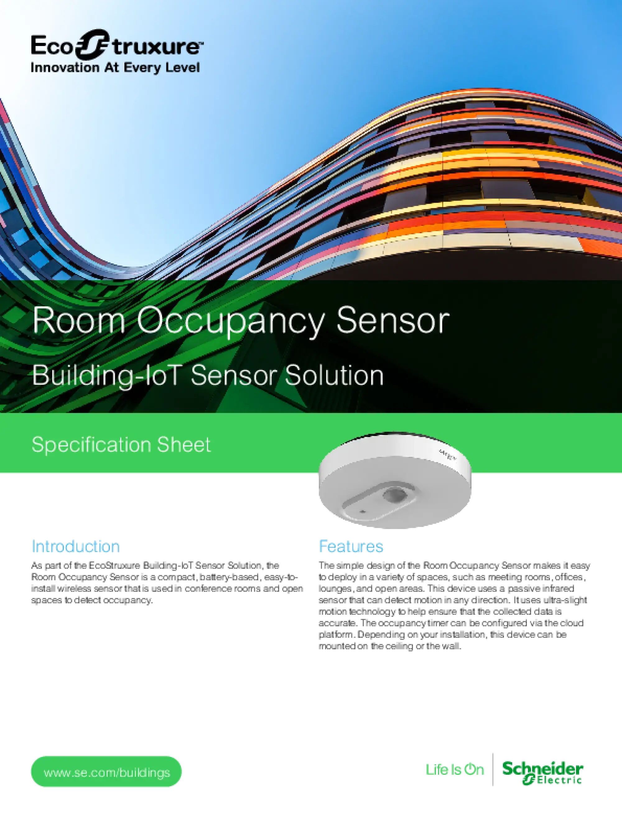 Schneider Electric EBIOTPCWR Raumbelegungssensor, EcoStruxure Building-IoT Sensor Solution, drahtlos EBIOTPCWR (img_003) Schneider Electric EBIOTPCWR Raumbelegungssensor, EcoStruxure Building-IoT Sensor Solution, drahtlos EBIOTPCWR (img_003)