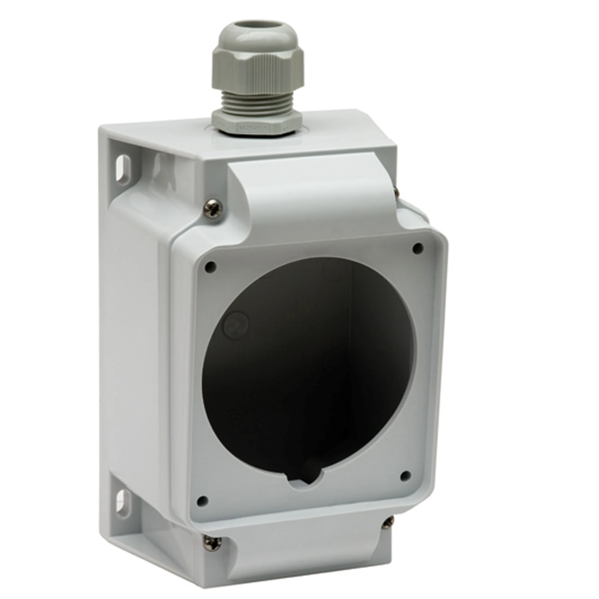 Schneider Electric PKZ100 Surface-mounted housing for mounting sockets, 16/32A, 3/4/5p, with flange 90x100mm (img_001) Schneider Electric PKZ100 Surface-mounted housing for mounting sockets, 16/32A, 3/4/5p, with flange 90x100mm (img_001)