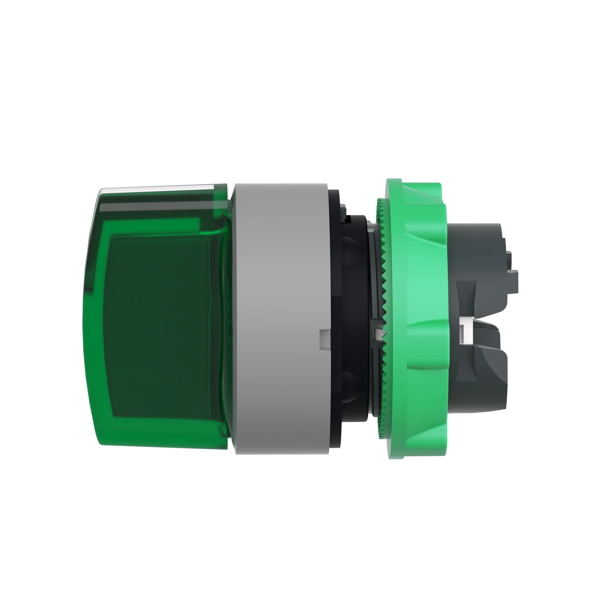 Schneider Electric ZB5AK1833C0 Illuminated selector switch, front element, Harmony XB5, plastic, 22mm, green, for universal LED, 3 positions, momentary right (img_007)