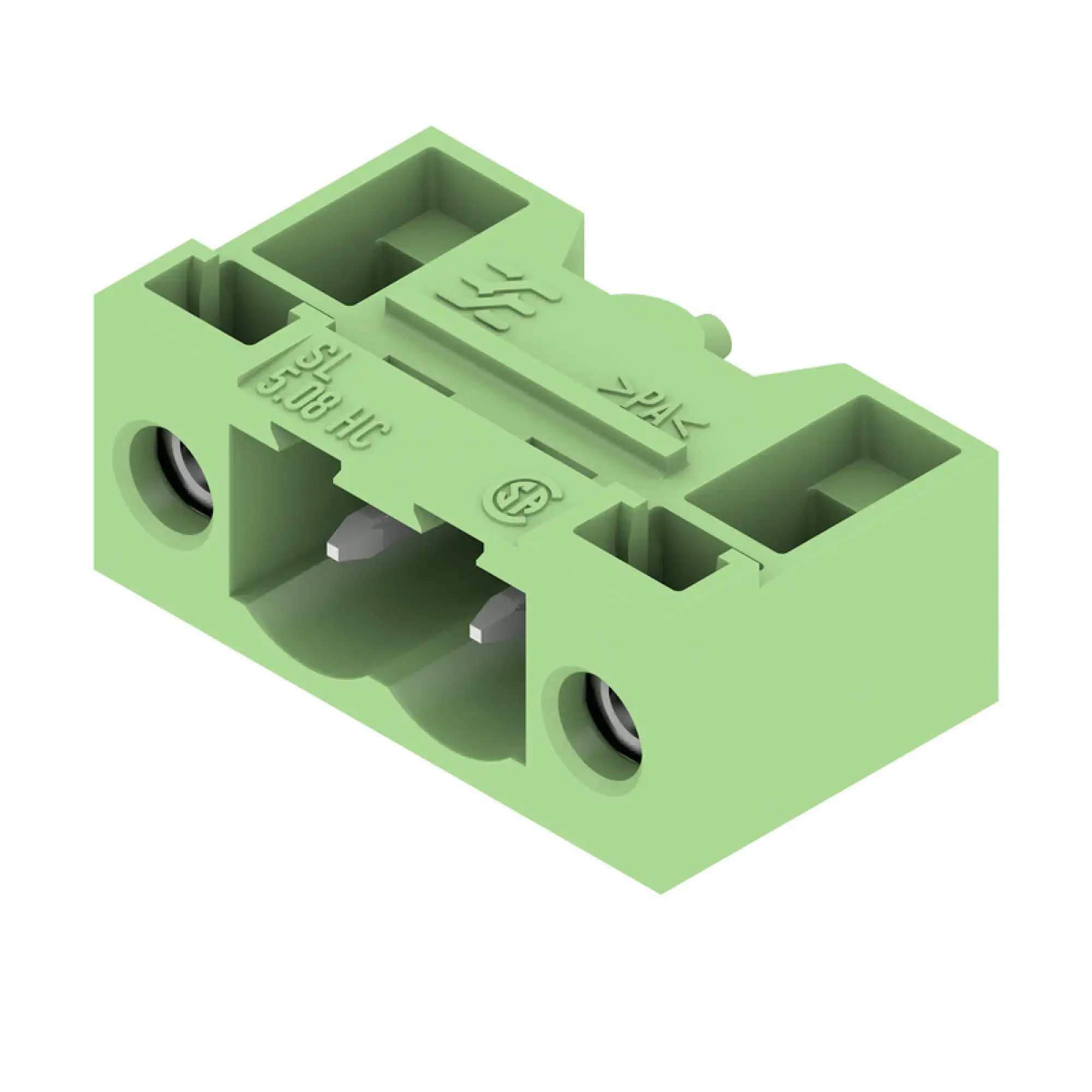 Weidmüller 1401720000 PCB connector (board connection), 320 V, 24 A, Pitch in mm: 5.08, Number of poles: 2, THT solder connection, Box (img_001)