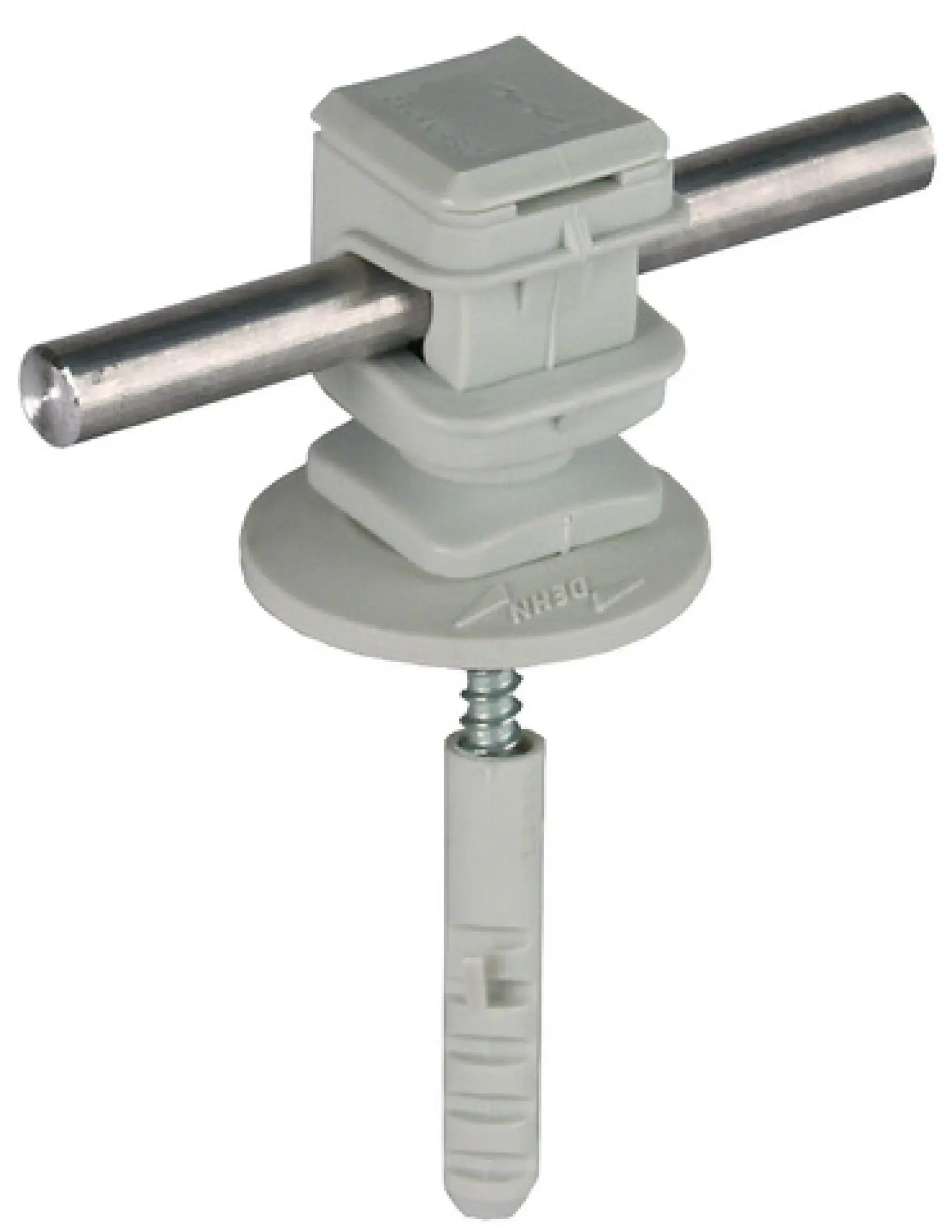 Dehn 204120 Conductor holder DEHNsnap H 16mm grey f. Rd 8mm w. wood screw and dowel 8mm (img_001) Dehn 204120 Conductor holder DEHNsnap H 16mm grey f. Rd 8mm w. wood screw and dowel 8mm (img_001)