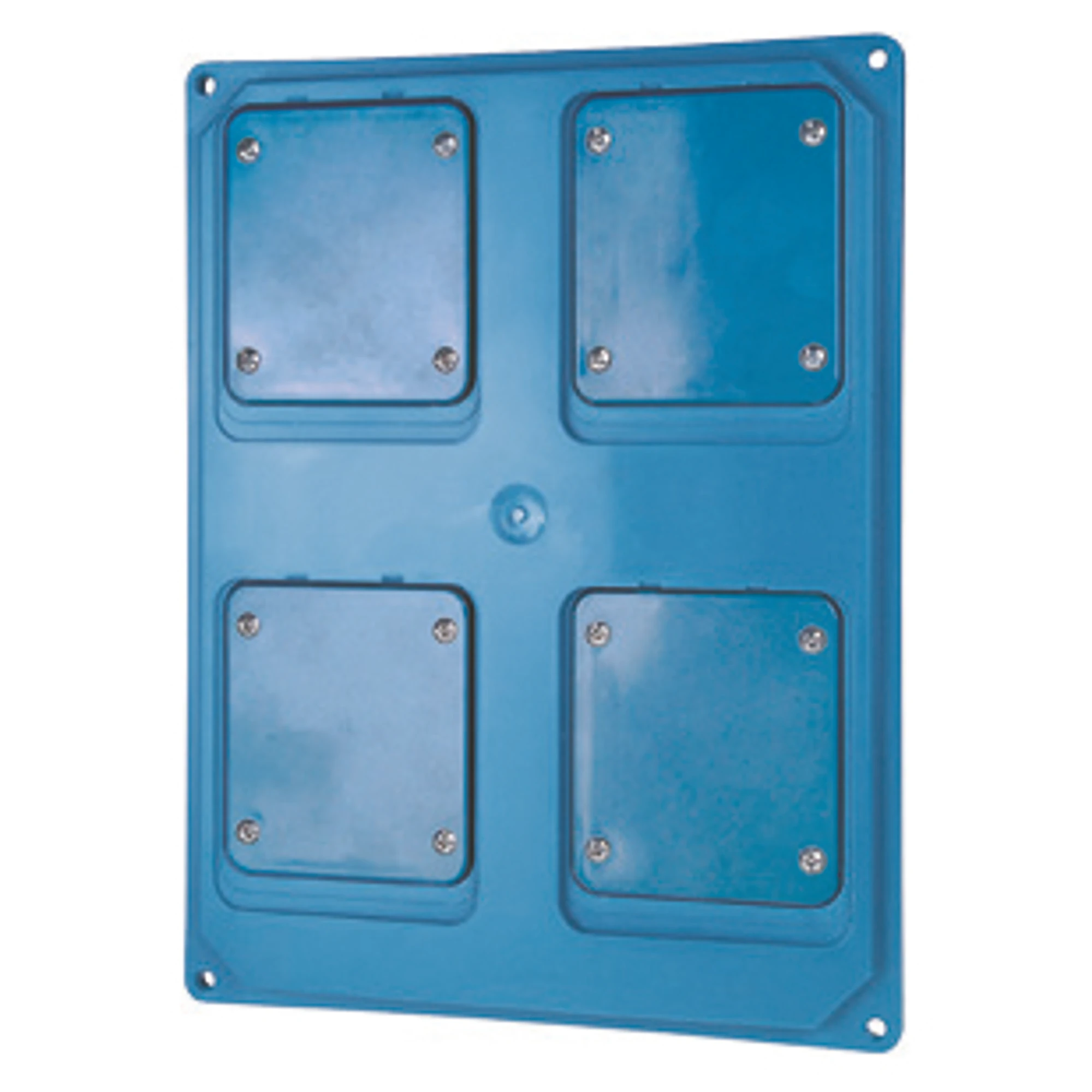 GEWISS GW68748A QMC16/63 - FLANGED PANEL - 4 FLUSH MOUNTING FLANGES 16/32A - LIGHT BLUE (img_001)