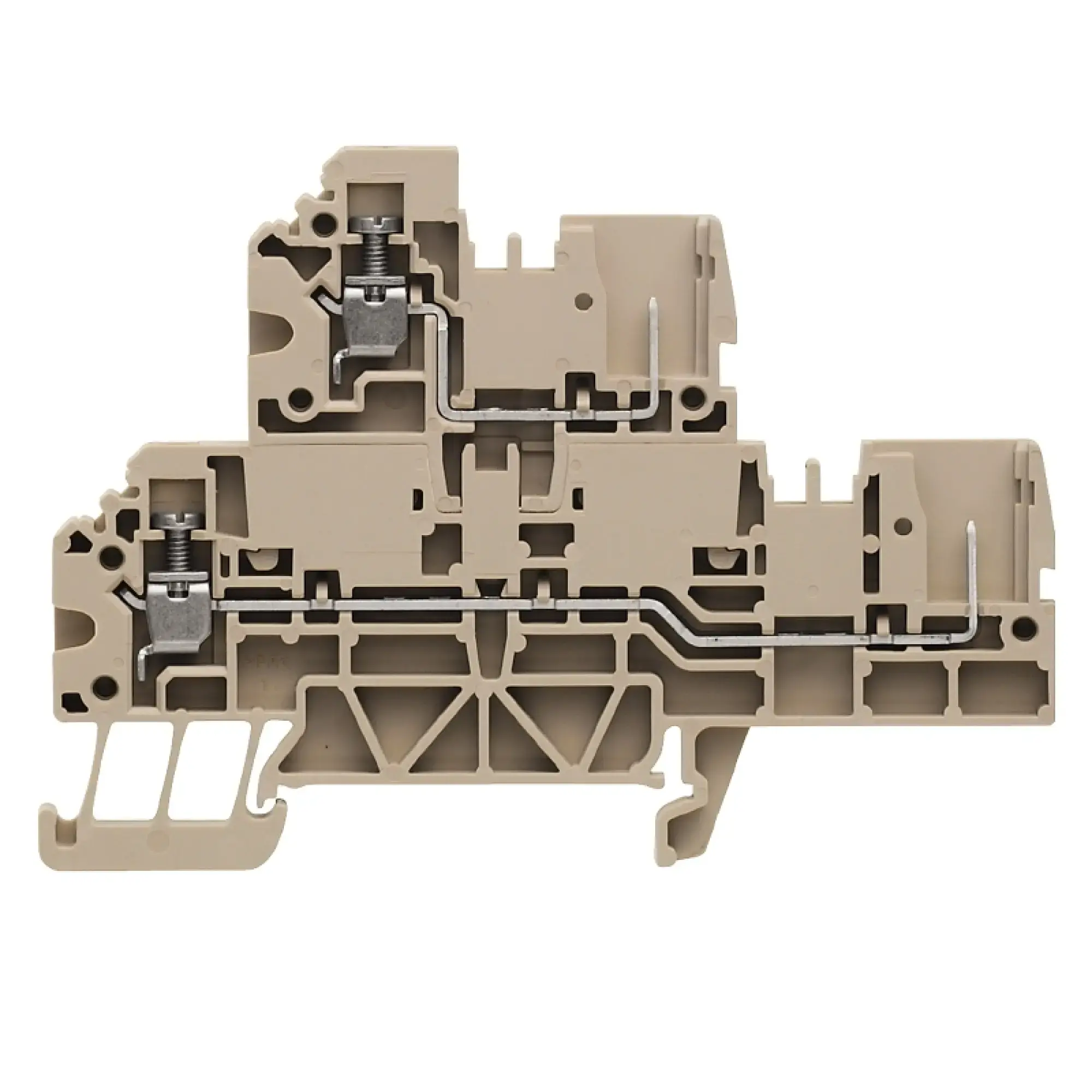 Weidmüller 1305290000 Multi-tier modular terminal, Screw connection, dark beige, 2.5 mm², 500 V, 400 V, Number of connections: 2, Number of levels: 2, TS 35, V-0, Wemid (img_001) Weidmüller 1305290000 Multi-tier modular terminal, Screw connection, dark beige, 2.5 mm², 500 V, 400 V, Number of connections: 2, Number of levels: 2, TS 35, V-0, Wemid (img_001)