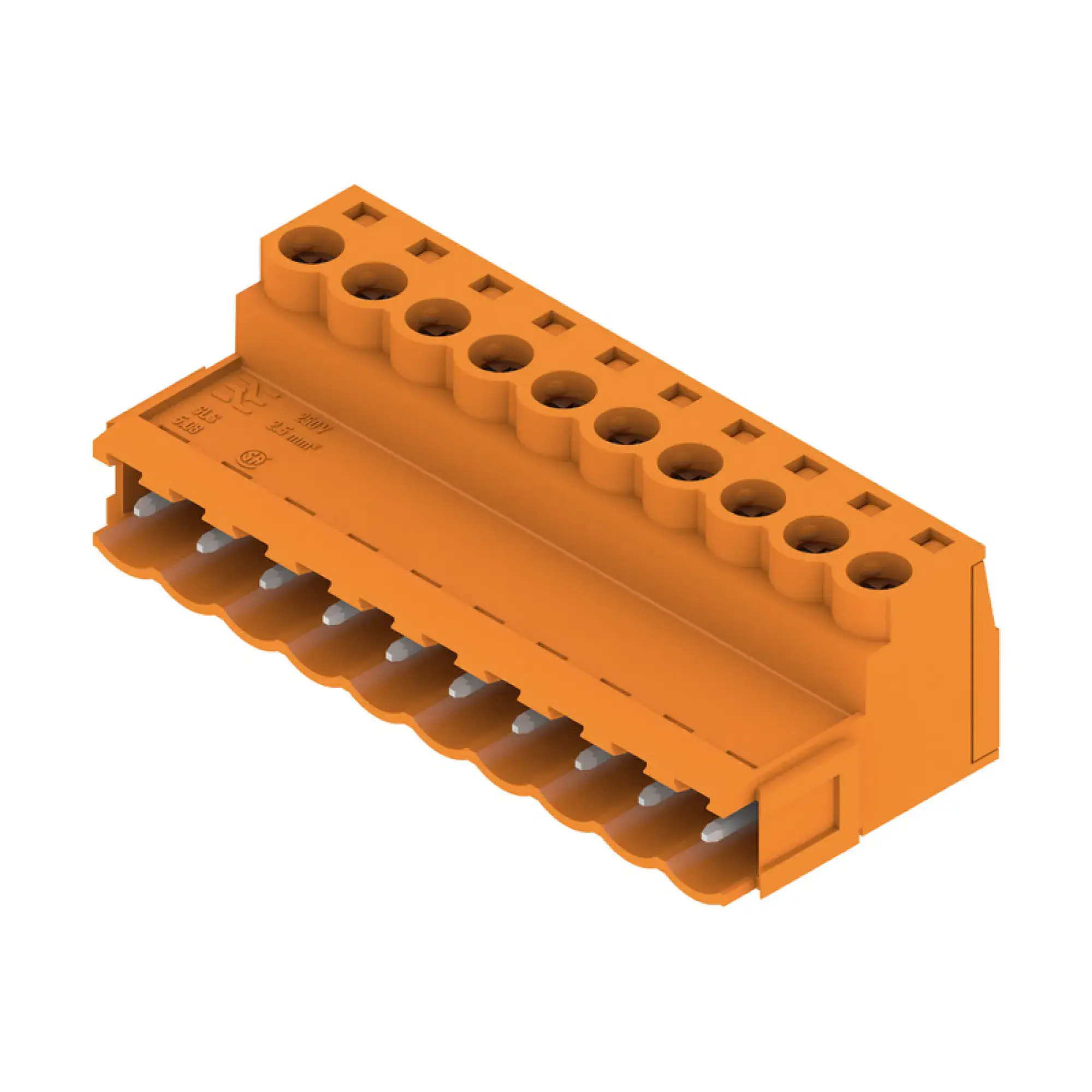 Weidmüller 1627320000 PCB connector (wire connection), 320 V, 21.5 A, Pitch in mm: 5.08, 3.31 mm², Number of poles: 10, Clamping yoke connection, Box (img_001)
