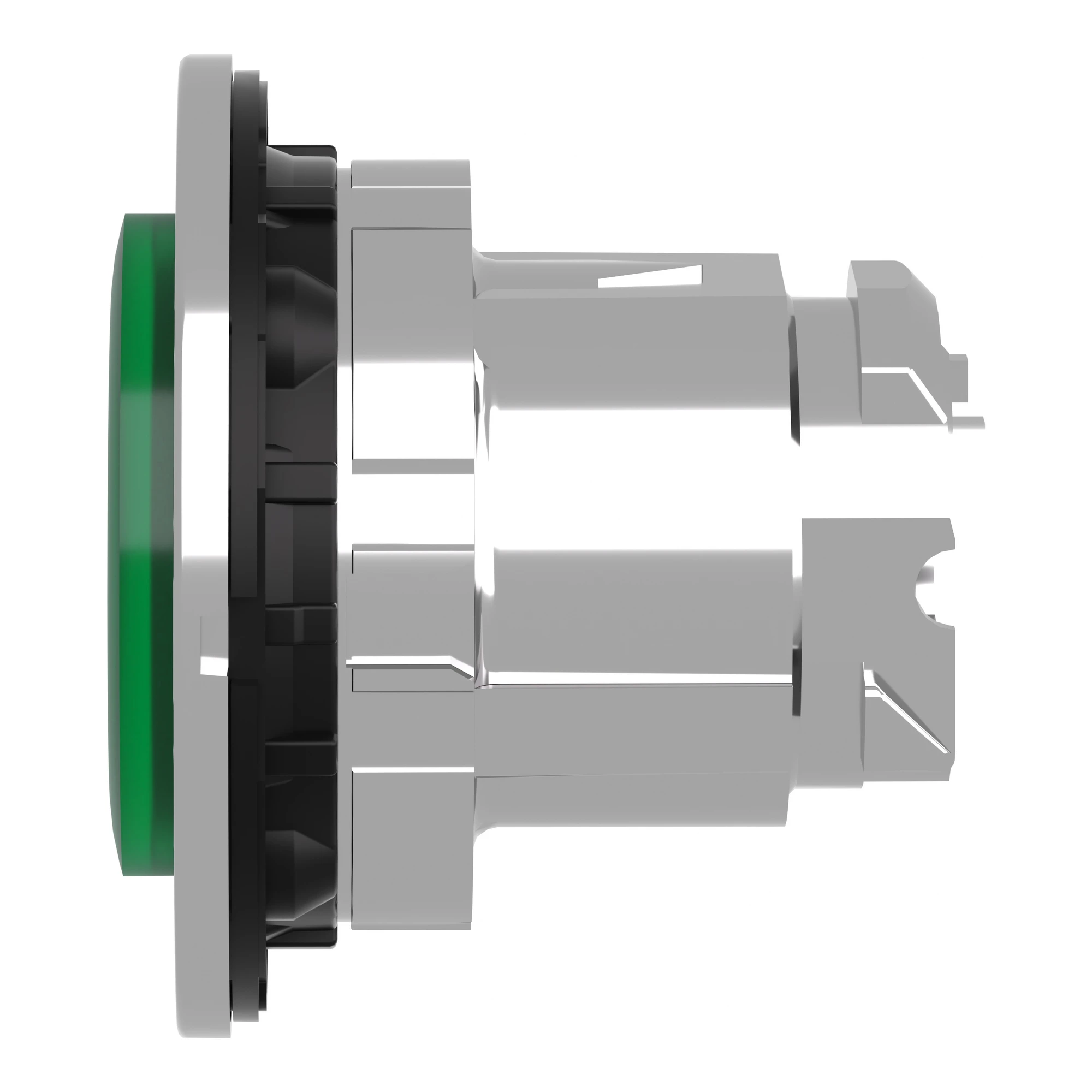 Schneider Electric ZB4FH33 Illuminated Pushbutton, Front Element, Harmony XB4F, Metal, 30mm, Green, Protruding, for Universal LEDs, Latching (img_003)