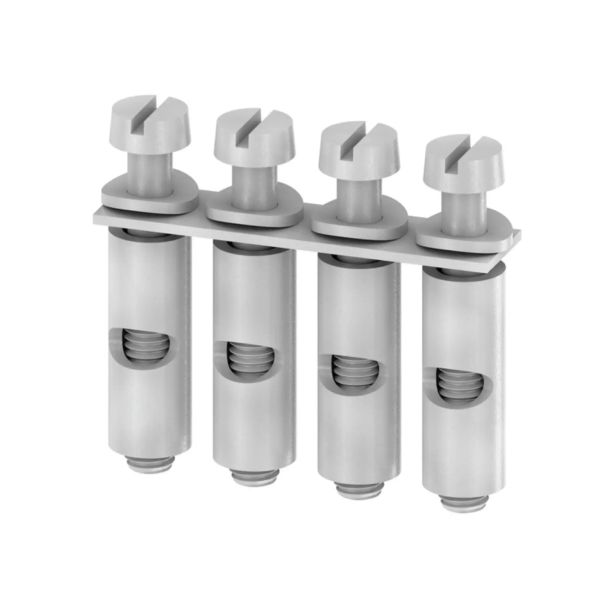 Weidmüller 0336900000 Cross-connector (terminal), when screwed in, grey, 32 A, Number of poles: 4, Pitch in mm: 6.00, Insulated: No, Width: 24.5 mm (img_001)