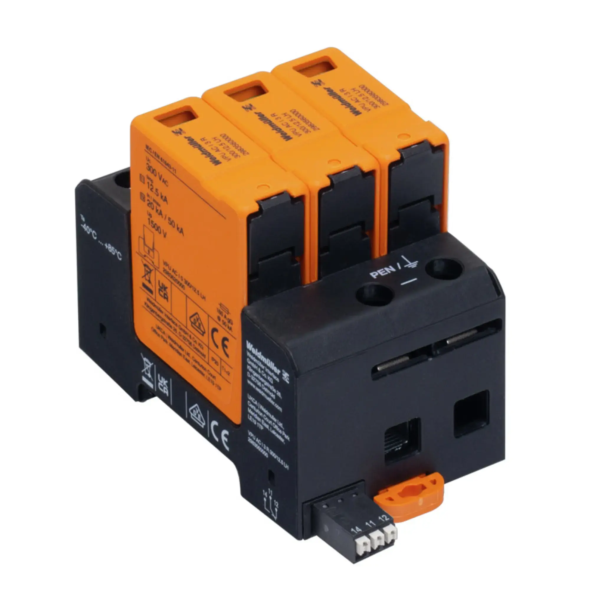 Weidmüller 2983560000 Surge voltage arrester (power supply systems), Surge protection, with remote contact, Type I, Low voltage network: TN-C, AC, 230 V (img_001) Weidmüller 2983560000 Surge voltage arrester (power supply systems), Surge protection, with remote contact, Type I, Low voltage network: TN-C, AC, 230 V (img_001)