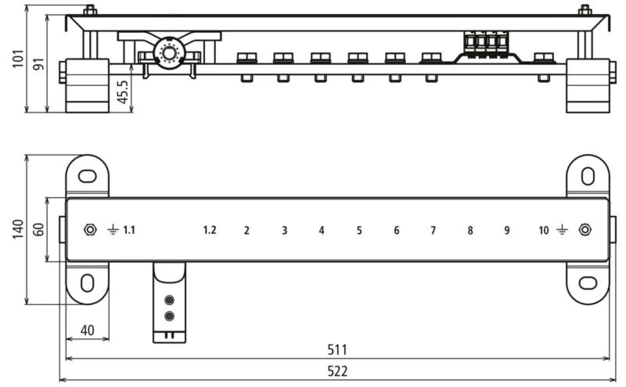 Dehn 472425 EB bar for Ex areas of zone 1/21, 2/22 Kit with push-in adapter & round adapter (img_006)