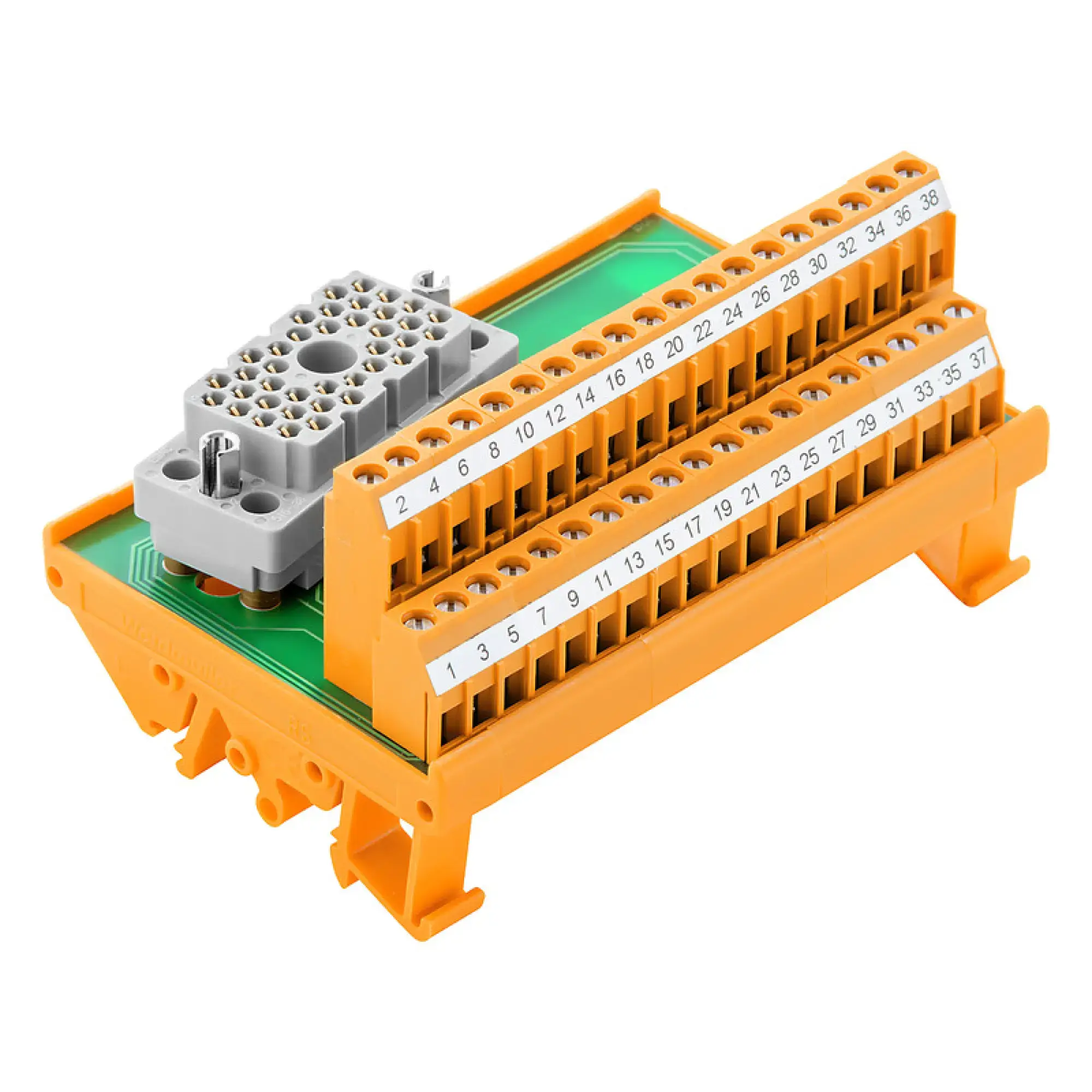 Weidmüller 1480760000 Interface module with terminal, connector, ELCO plug-in connector, 38-pole female, LP2N 5.08mm, 38 P, Clamping yoke connection RS ELCOF 38/38RM S (img_001)