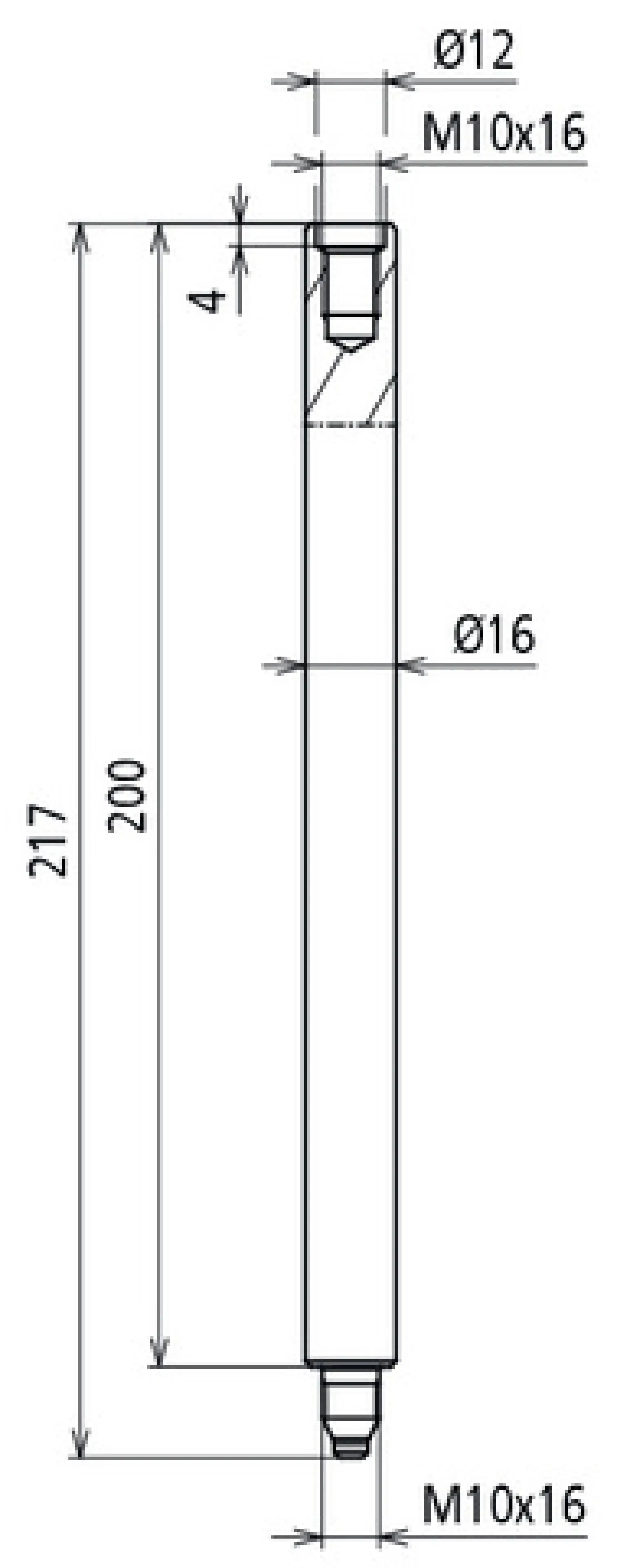 Dehn 107496 SET of base support rods 4x 16x200 mm StSt for four-legged stand (img_002)