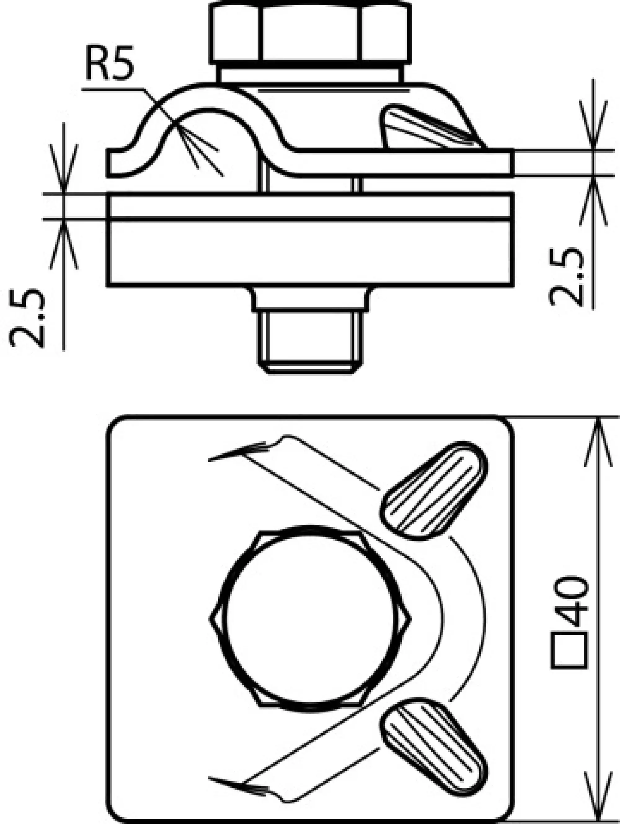 Dehn 390209 MV clamp StSt 200kA f. Rd 8-10mm w. hexagon screw (img_002)