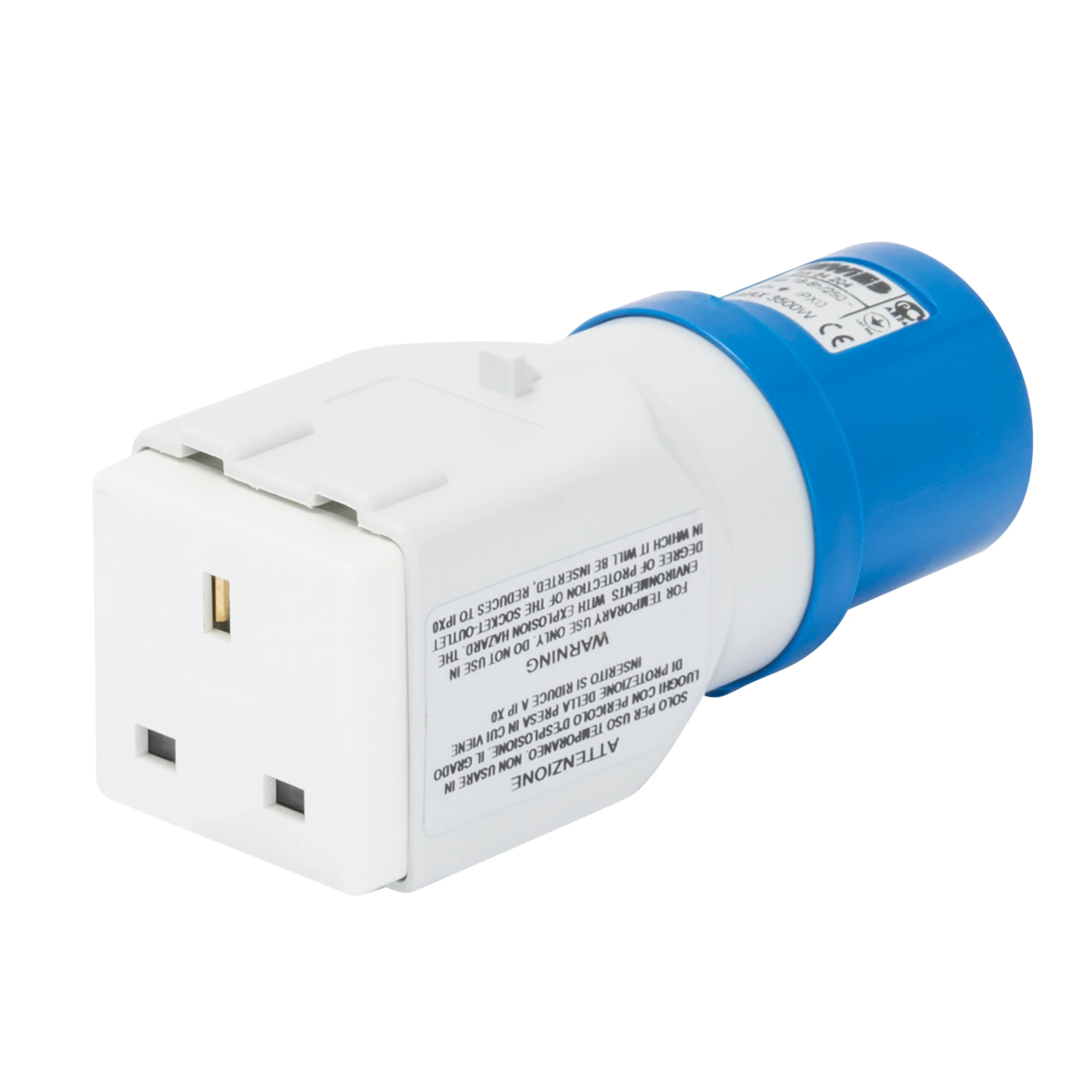 GEWISS GW64204 IEC Adapter 230V 16A 6h 3P auf 1x Steckdose BritischStandard 3P 13A IP44 (img_001) GEWISS GW64204 IEC Adapter 230V 16A 6h 3P auf 1x Steckdose BritischStandard 3P 13A IP44 (img_001)