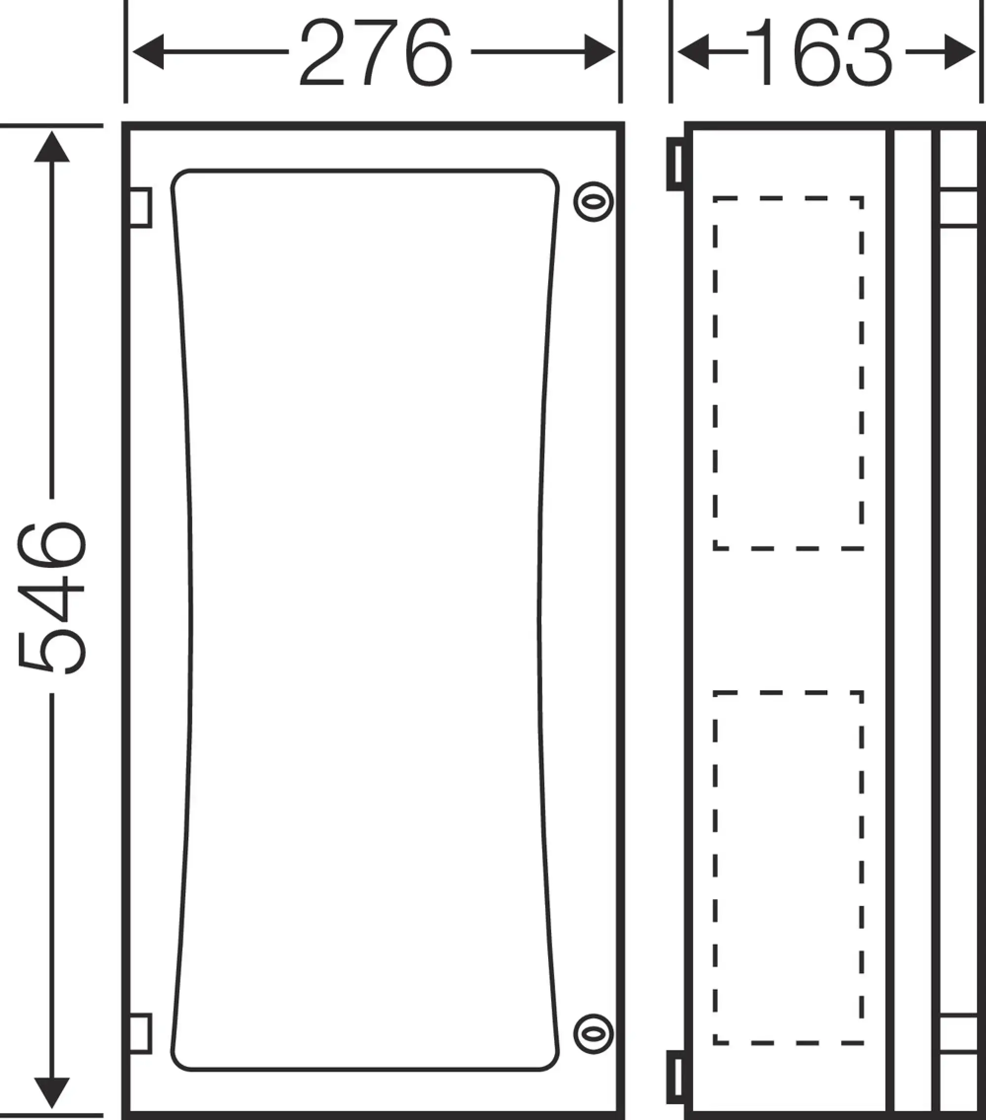 Hensel 68000207 ENYSTAR-Leergehäuse, Einbaumaße 216x486x136mm, transparenter Tür FP 0311 (img_003)