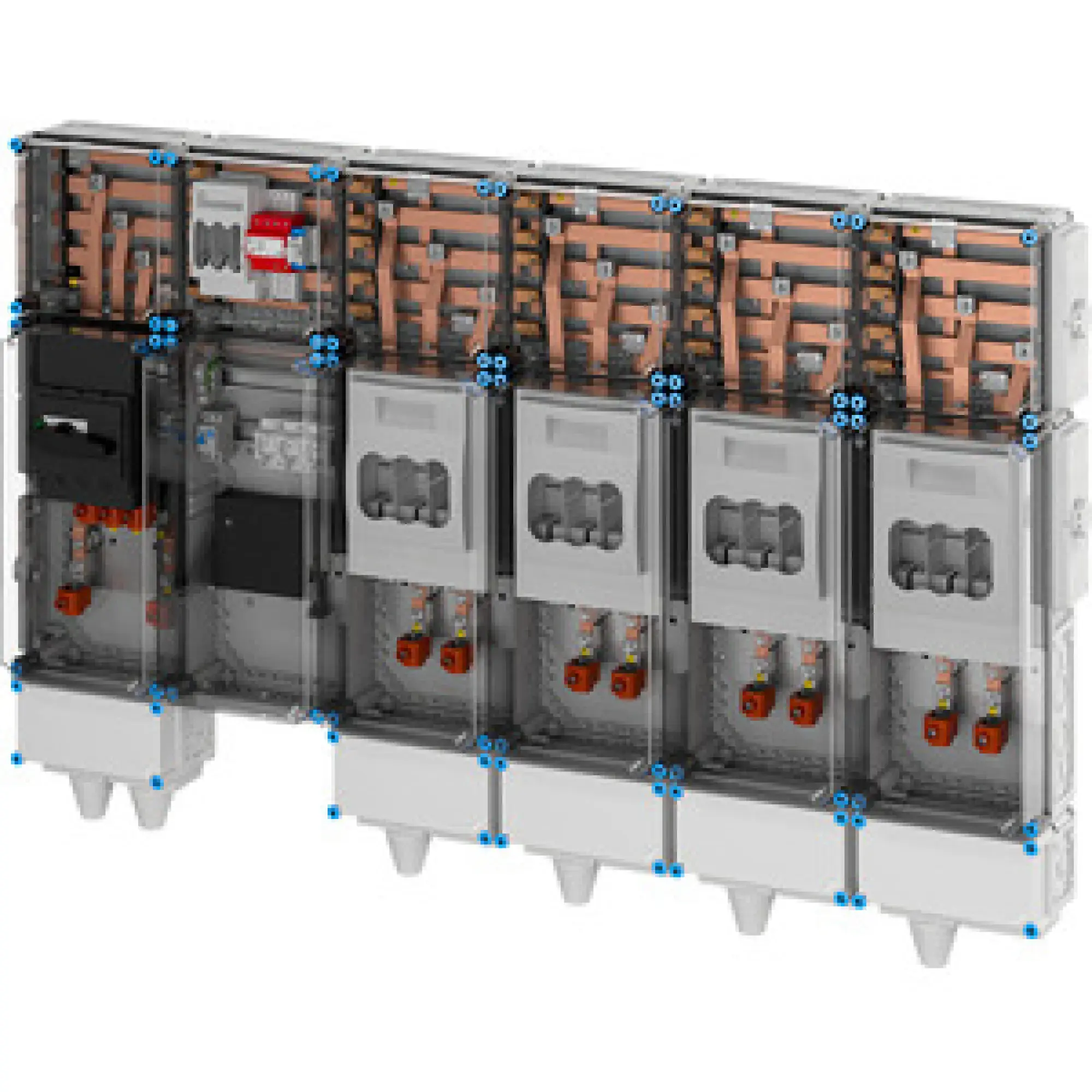 Hensel 65000253 Ladeverteiler für bis zu 4 Ladepunkte à 200 kW Mi EV 200kW 4001 (img_001)