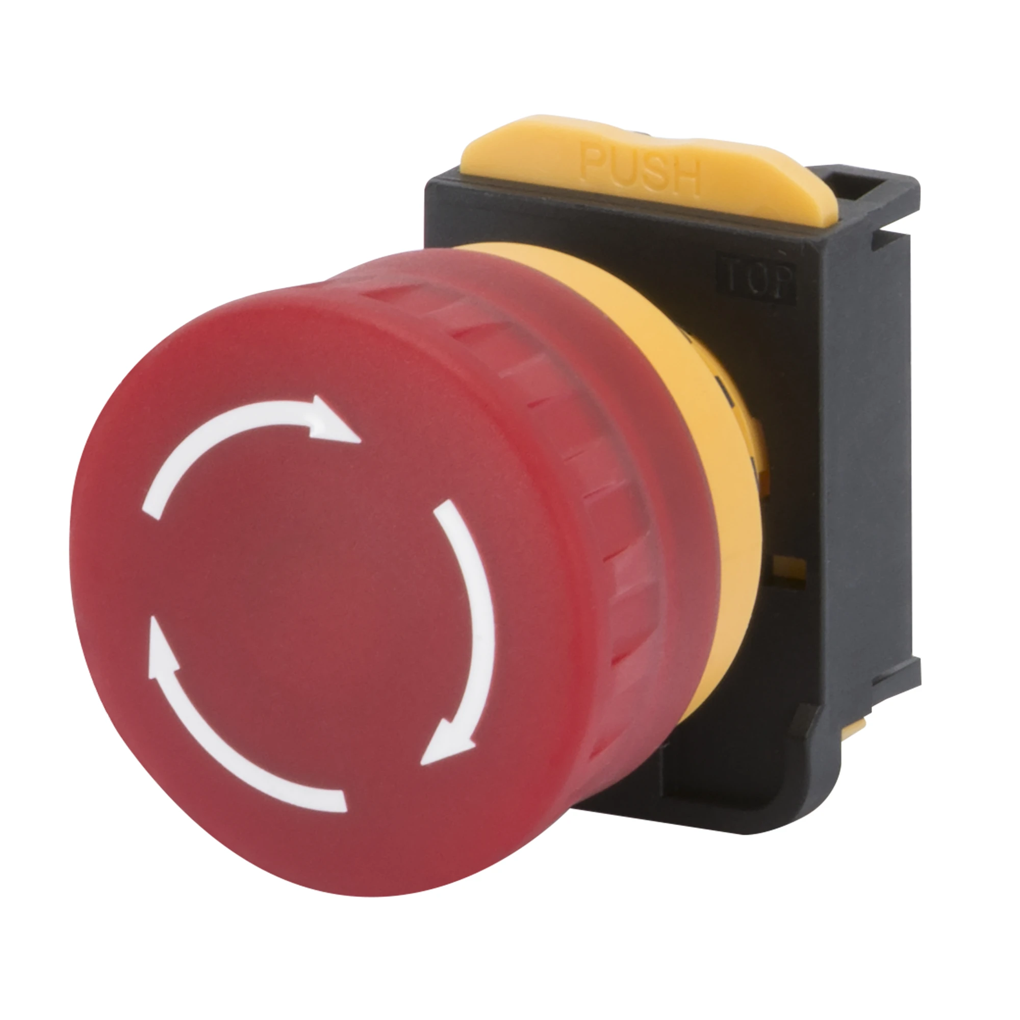 GEWISS GW74365 ROUND MUSHROOM-HEAD PUSH BUTTON - DIAMETR 40MM - WITH HOLDING - NOT ILLUMINATED (img_001)