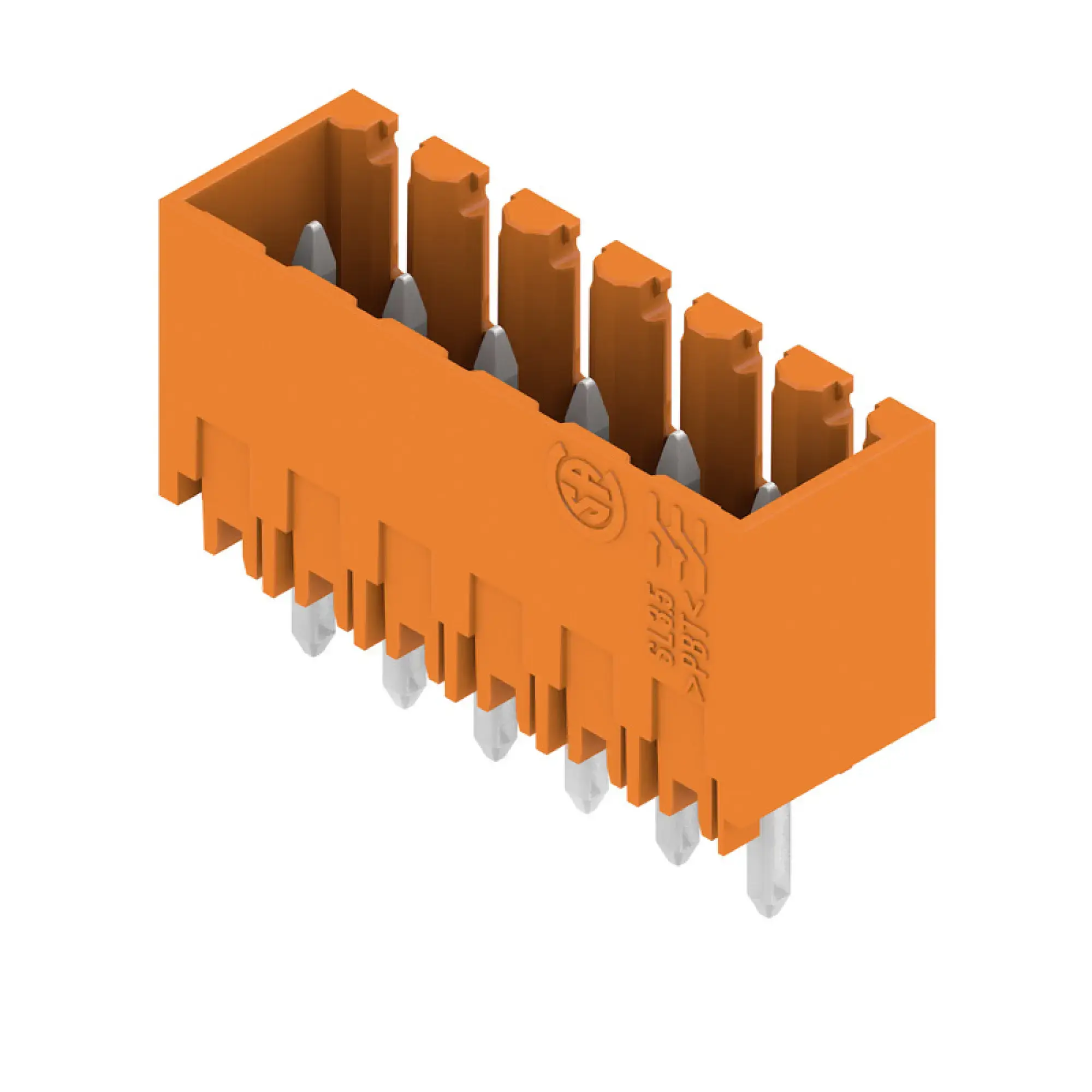 Weidmüller 1604660000 PCB connector (board connection), 160 V, 17 A, Pitch in mm: 3.50, Number of poles: 6, THT solder connection, Box (img_001)