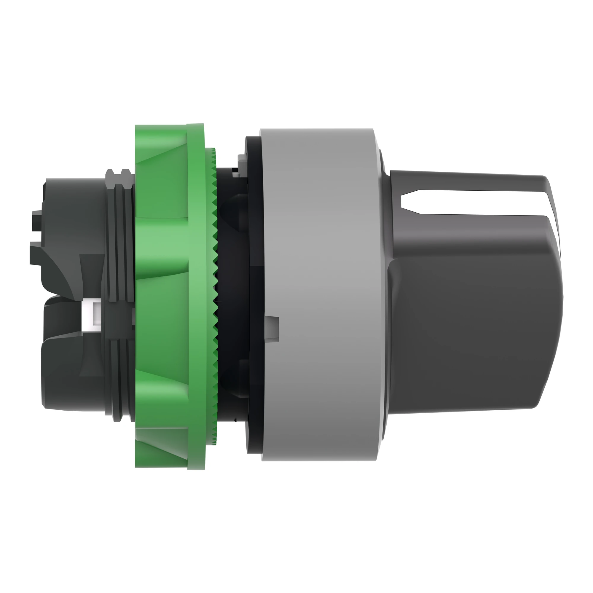 Schneider Electric ZB5AD4C0 Selector switch, front element, Harmony XB5, plastic, 22mm, light gray, black, 2 positions, momentary (img_002)