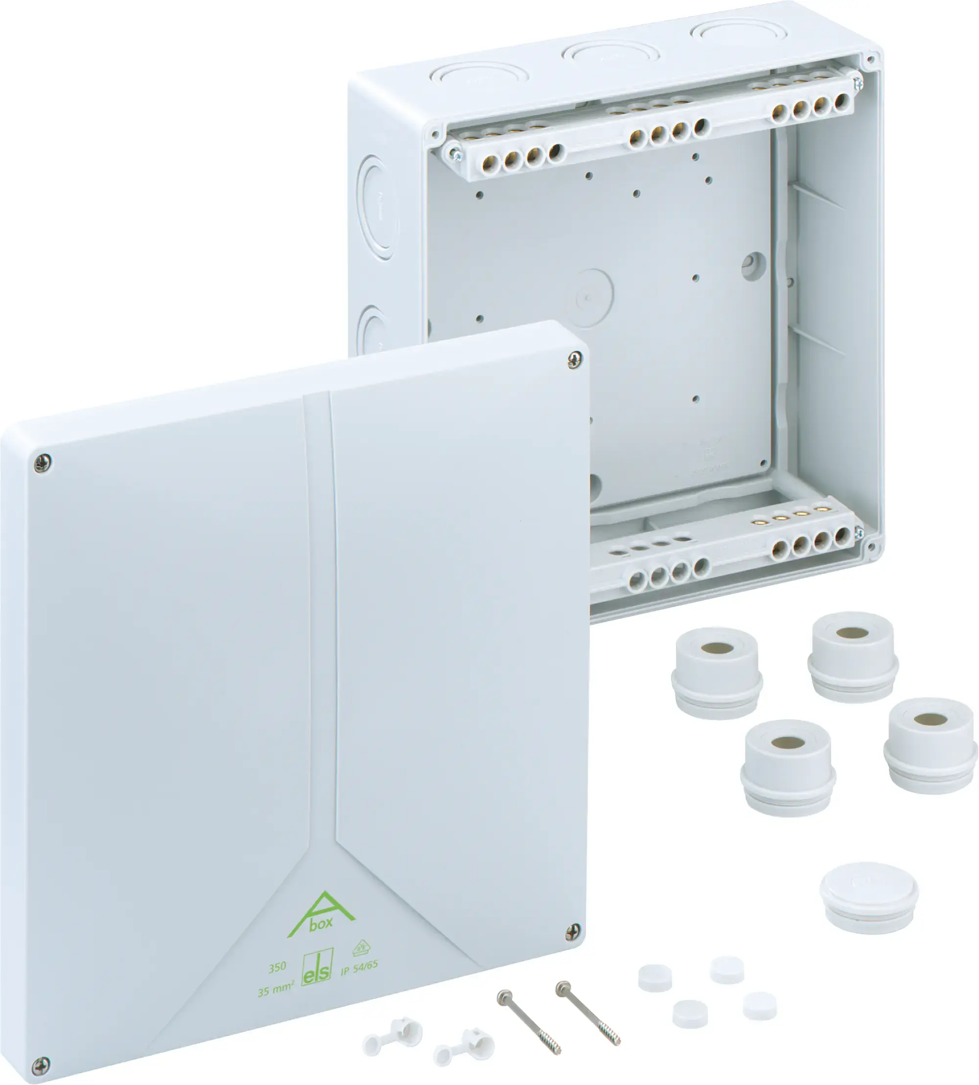 Spelsberg 83541001 Junction box, Type of protection IP54/IP65 , max. 35², Impact strength IK07, Protection class II, Ui 690V AC, VDE, Halogen free (img_001)