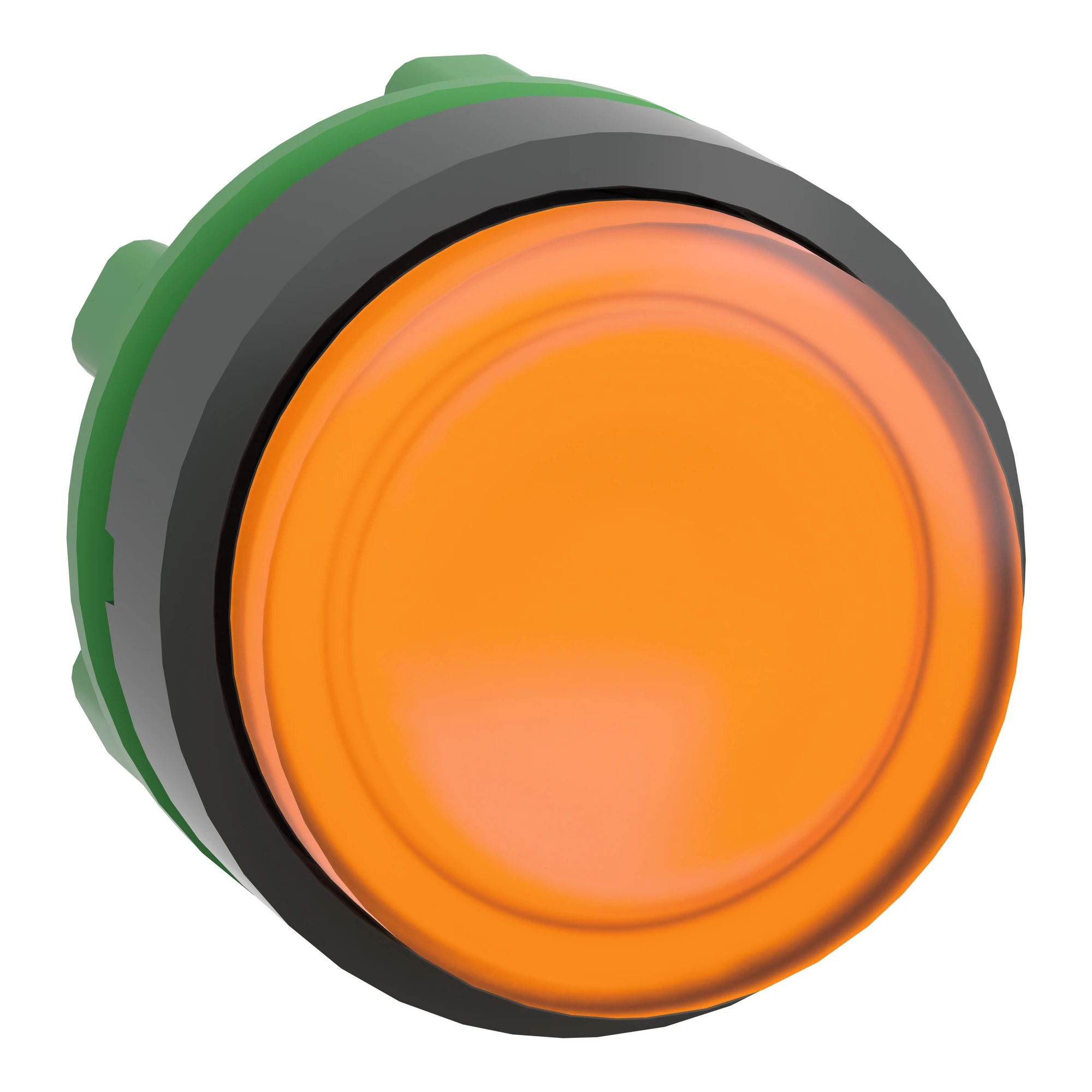 Schneider Electric ZB5AH53 Illuminated Push Button, Front Element, Harmony XB5, Plastic, 22mm, Yellow, Projecting, for Universal LED, Latching (img_001)