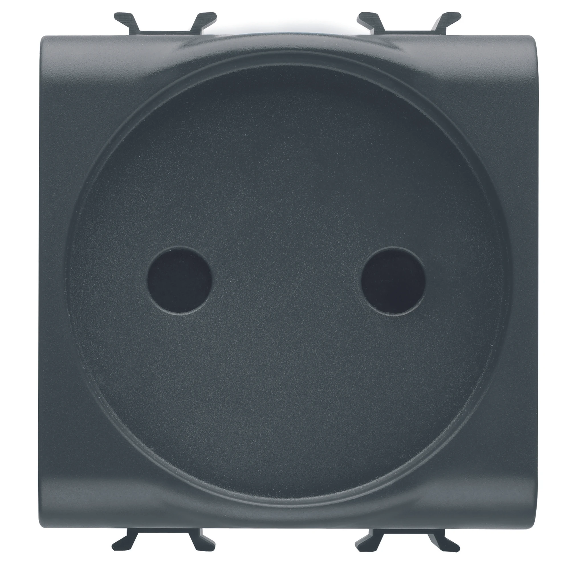 GEWISS GW12246 FRENCH STANDARD SOCKET-OUTLET 250V ac - 2P 16A - 2 MODULES - SATIN BLACK - CHORUSMART (img_001)