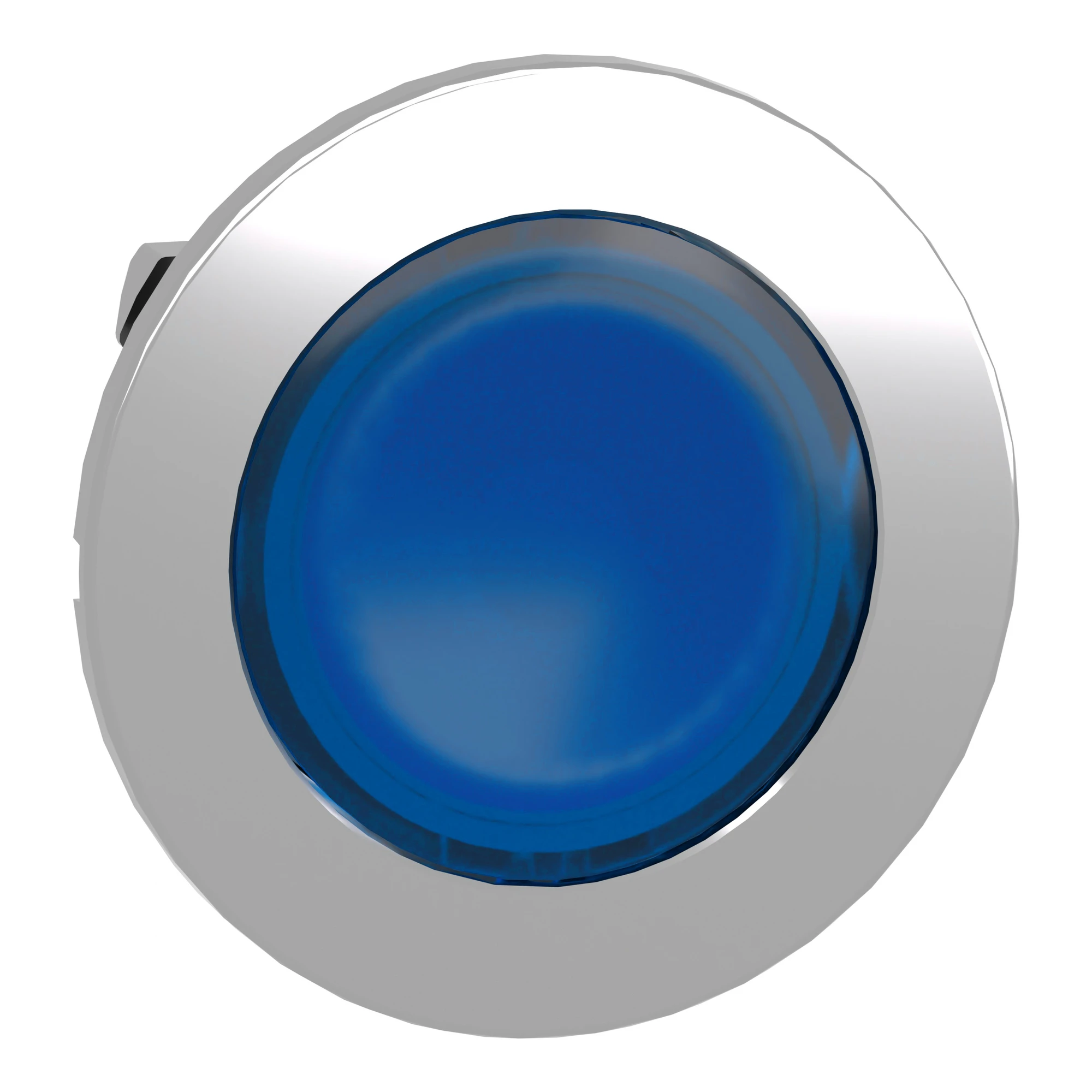 Schneider Electric ZB4FW363 Illuminated push button, front element, Harmony XB4F, metal, 30mm, blue, unmarked, momentary, for universal LED (img_001)