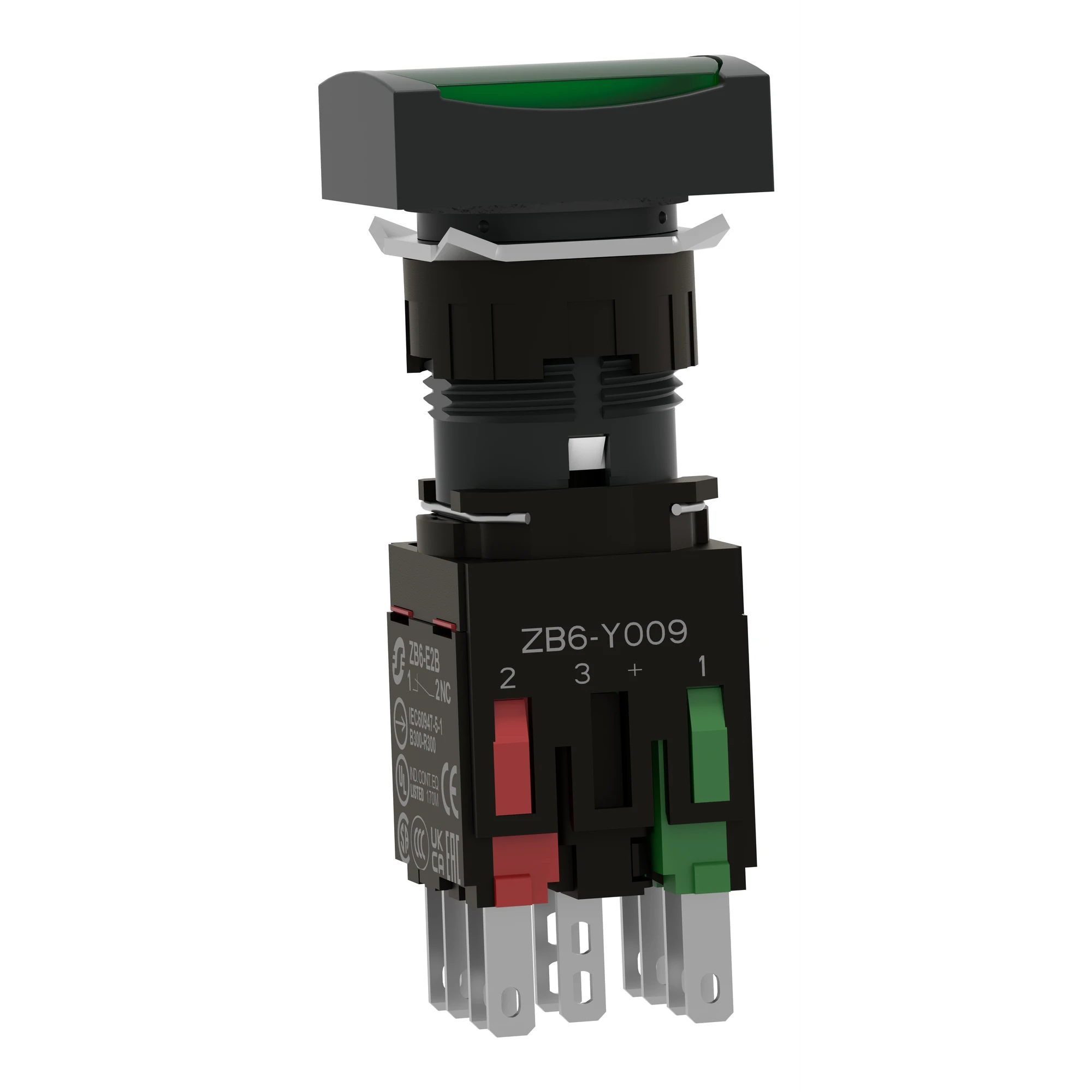 Schneider Electric XB6DW3B5B Illuminated push-button, green Ø 16, flat, without latching, 24V, 1NO+1NC (img_005) Schneider Electric XB6DW3B5B Illuminated push-button, green Ø 16, flat, without latching, 24V, 1NO+1NC (img_005)