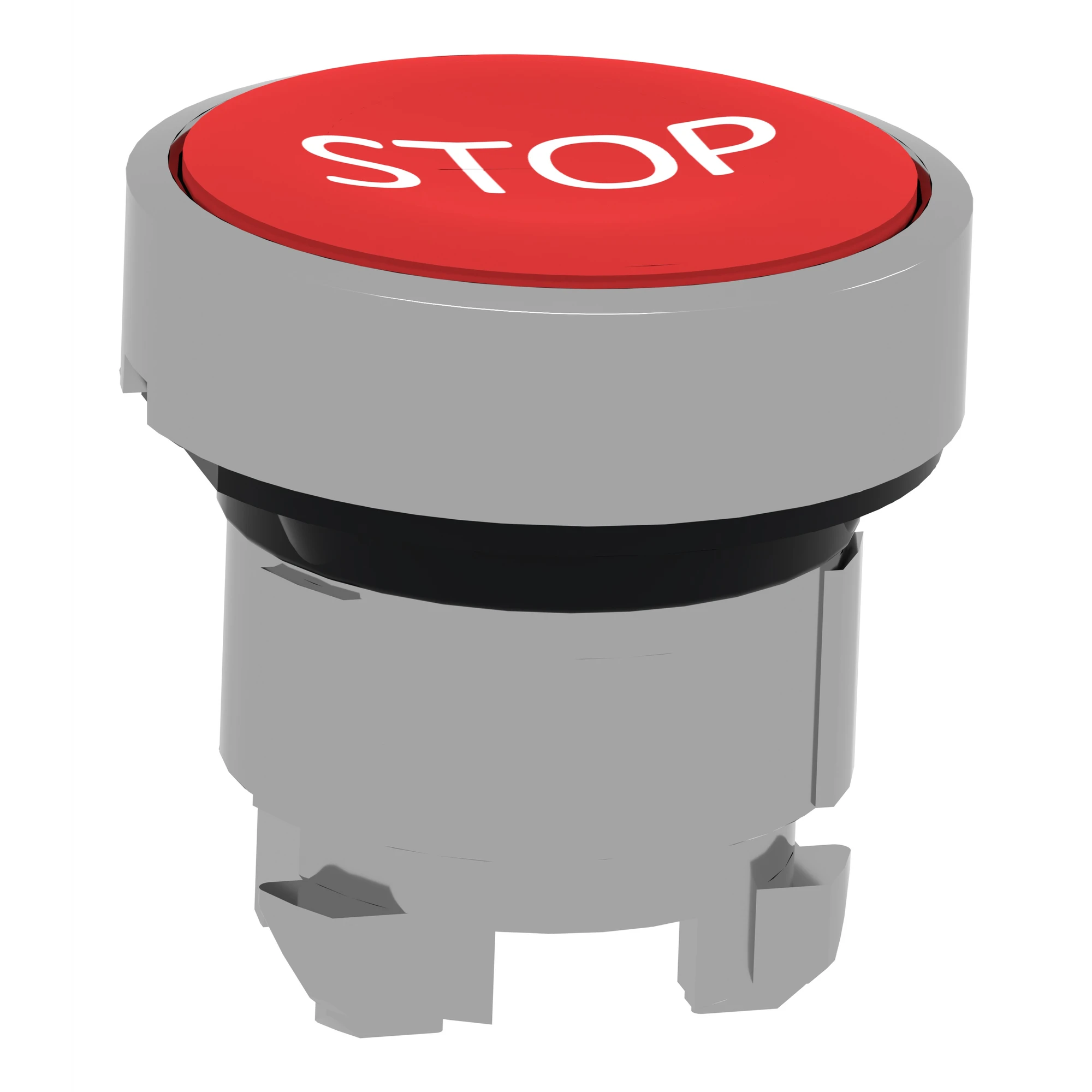 Schneider Electric ZB4BA434 Push Button, Front Element, Harmony XB4, Metal, 22mm, Red, Labelled STOP, Momentary (img_006)