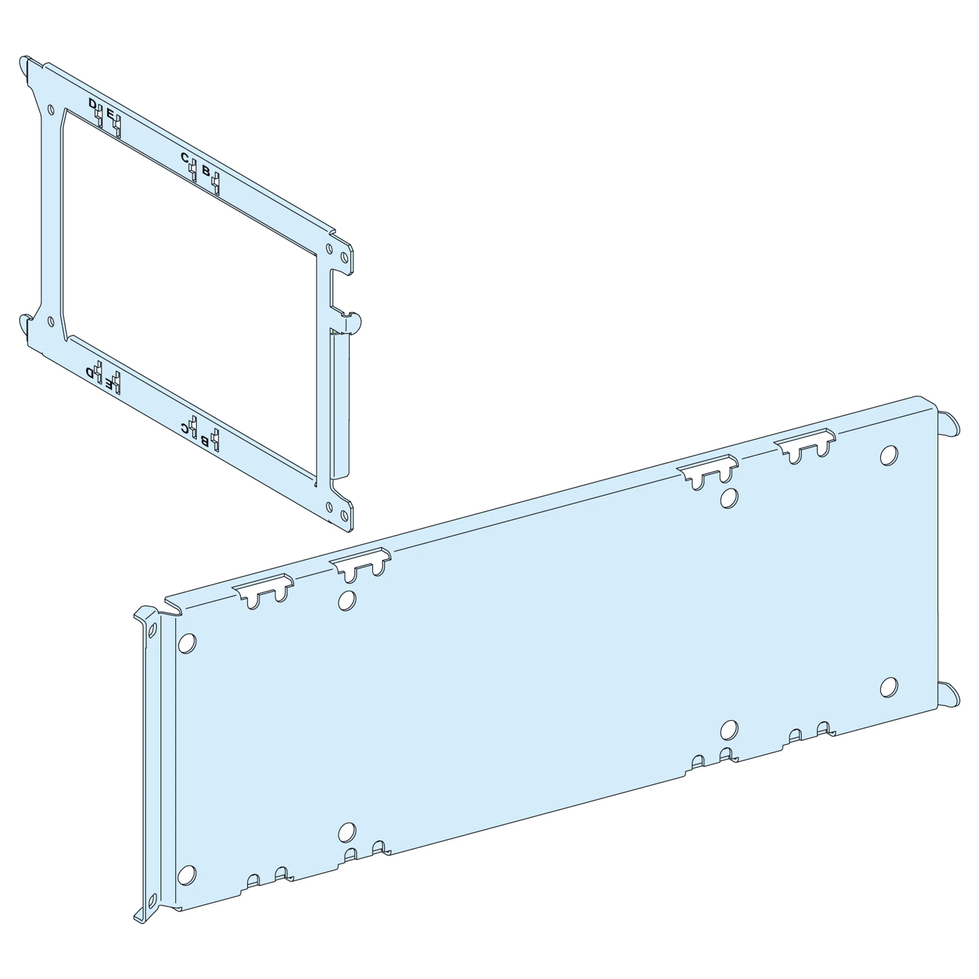 Schneider Electric LVS03501 PrismaSeT-P, Mounting Plate, ComPacT NS1600b-3200 3-4 pole, Fixed Mount, Vertical, Width=650mm (img_001) Schneider Electric LVS03501 PrismaSeT-P, Mounting Plate, ComPacT NS1600b-3200 3-4 pole, Fixed Mount, Vertical, Width=650mm (img_001)