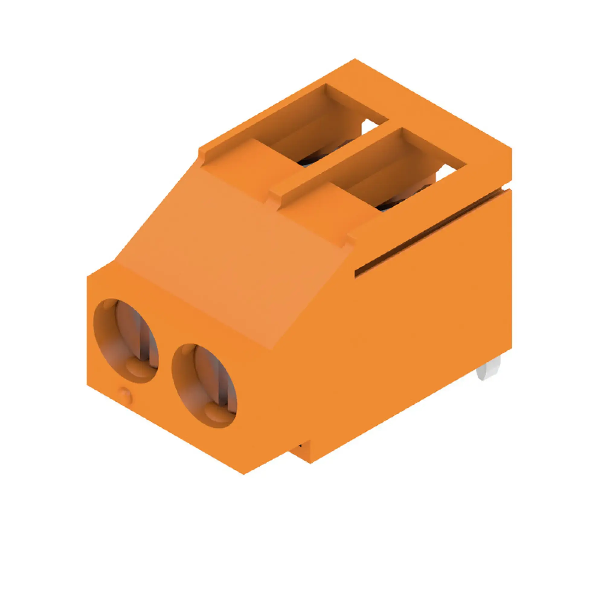 Weidmüller 1994230000 PCB terminal, 320 V, 32.5 A, Pitch in mm: 5.00, 6 mm², Number of poles: 2, Clamping yoke connection, THT solder connection, 180°, Box (img_001)