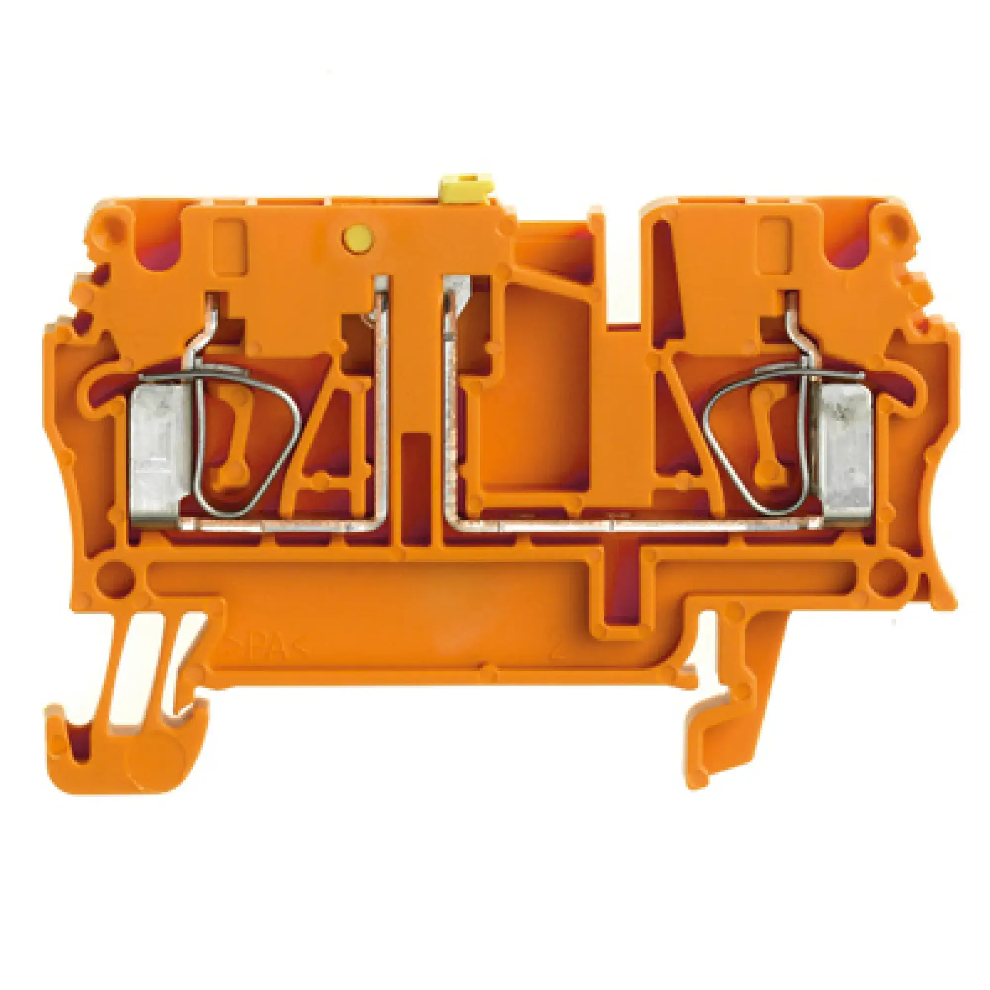 Weidmüller 8731680000 Test-disconnect terminal, Tension-clamp connection, orange, 2.5 mm², 20 A, 500 V, Number of connections: 2, Number of levels: 1 (img_001) Weidmüller 8731680000 Test-disconnect terminal, Tension-clamp connection, orange, 2.5 mm², 20 A, 500 V, Number of connections: 2, Number of levels: 1 (img_001)