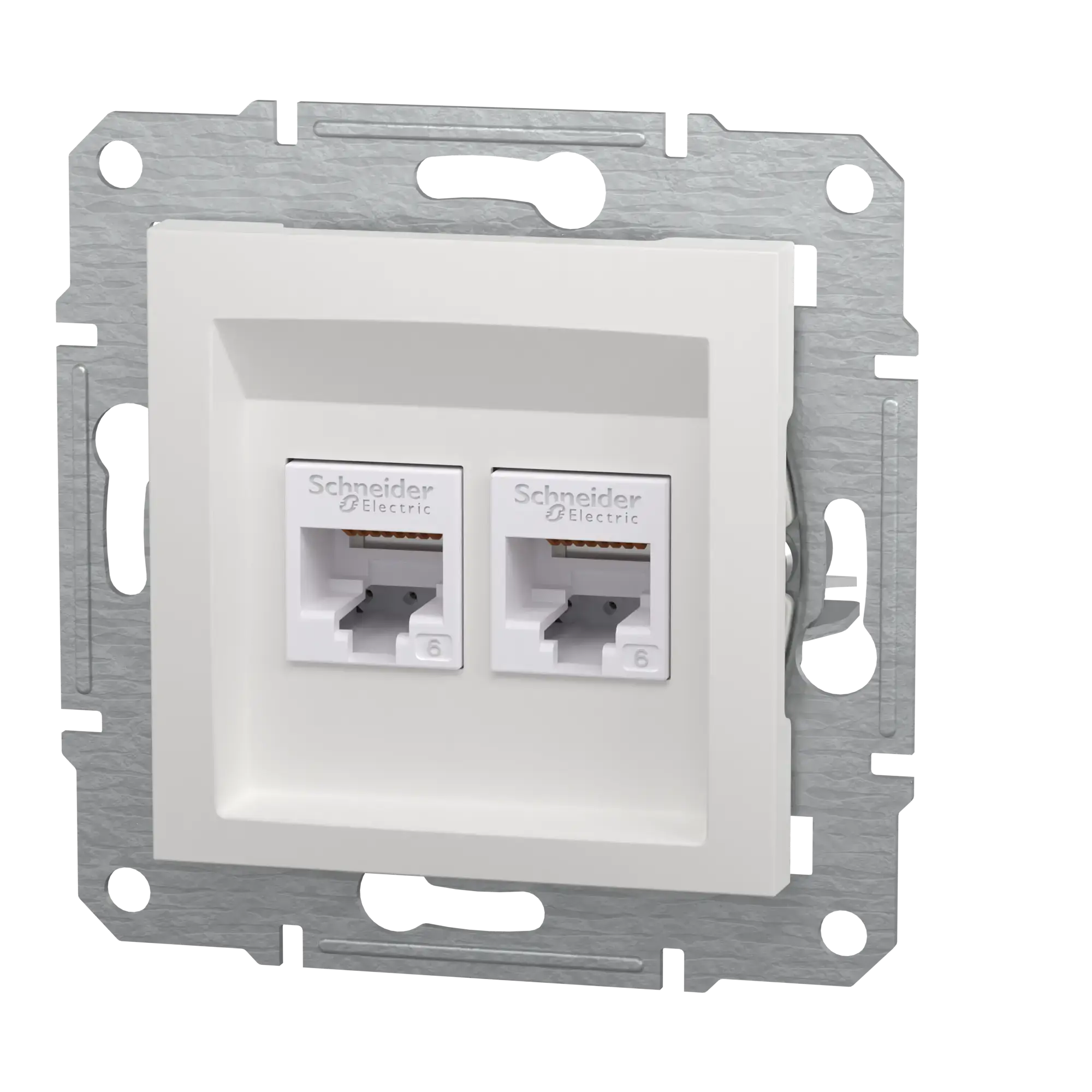 Schneider Electric EPH4870121D RJ45 Cat. 6e UTP 2-Port ICD flush-mounted, white, Asfora (img_017) Schneider Electric EPH4870121D RJ45 Cat. 6e UTP 2-Port ICD flush-mounted, white, Asfora (img_017)