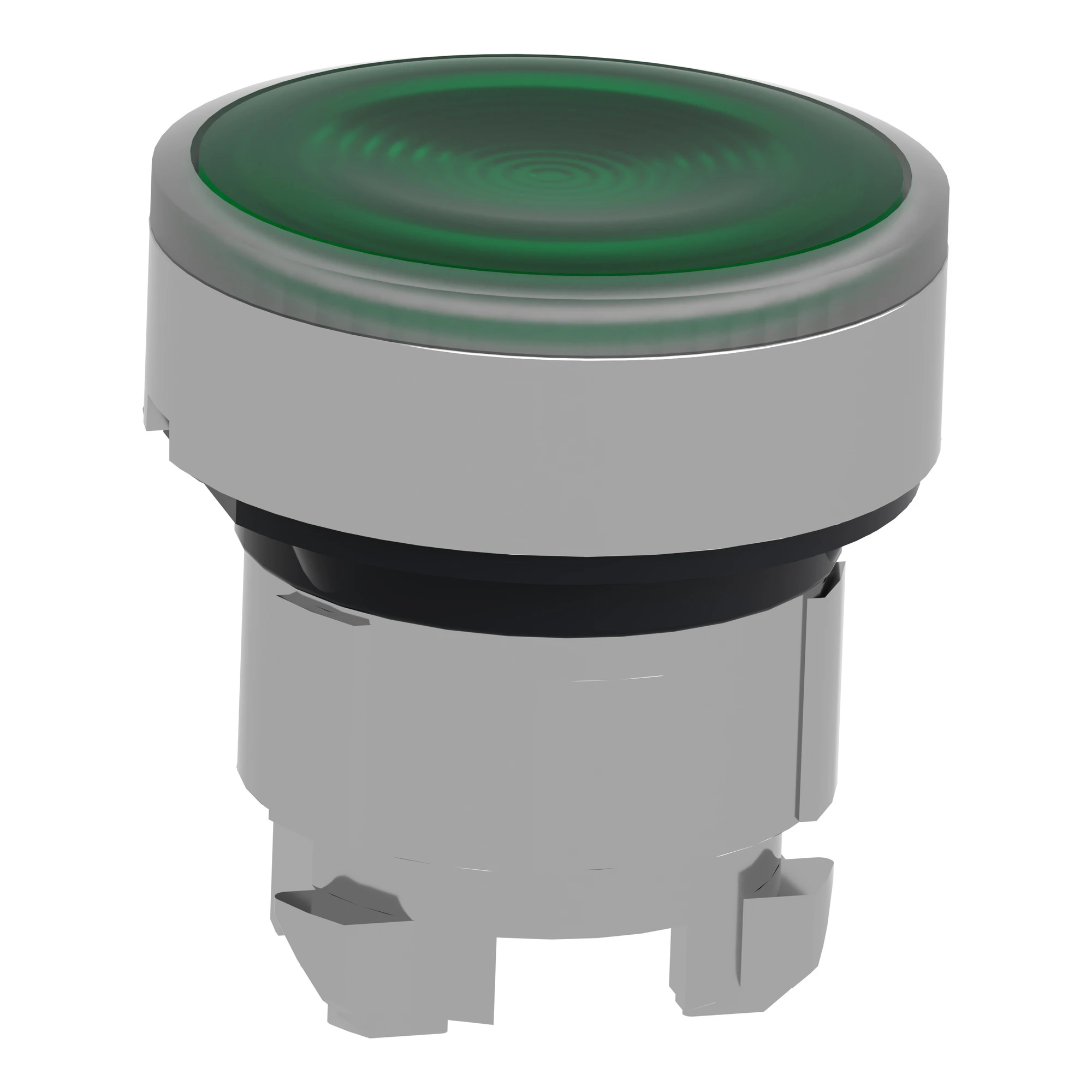 Schneider Electric ZB4BW333S Illuminated Push Button, Front Element, Harmony XB4, Metal, 22mm, Green, Unlabeled, Momentary, Ribbed, for Universal LED (img_004)