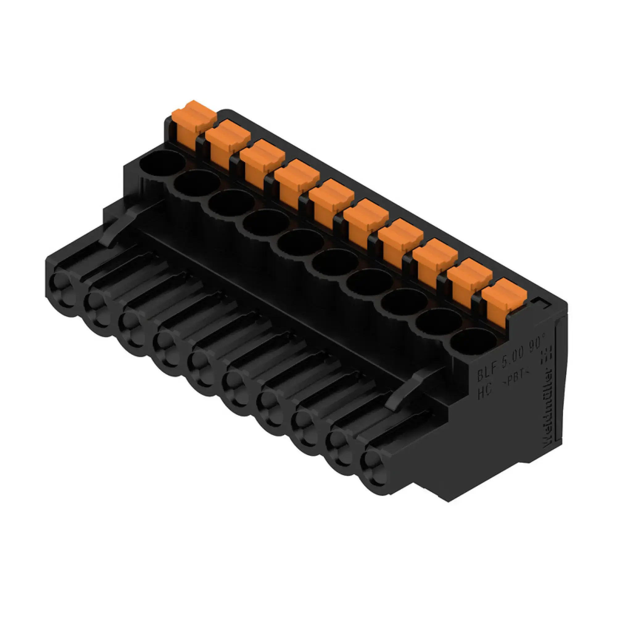 Weidmüller 1979350000 PCB connector (wire connection), 320 V, 24 A, Pitch in mm: 5.00, 3.31 mm², Number of poles: 10, PUSH IN with actuator, Box (img_001)