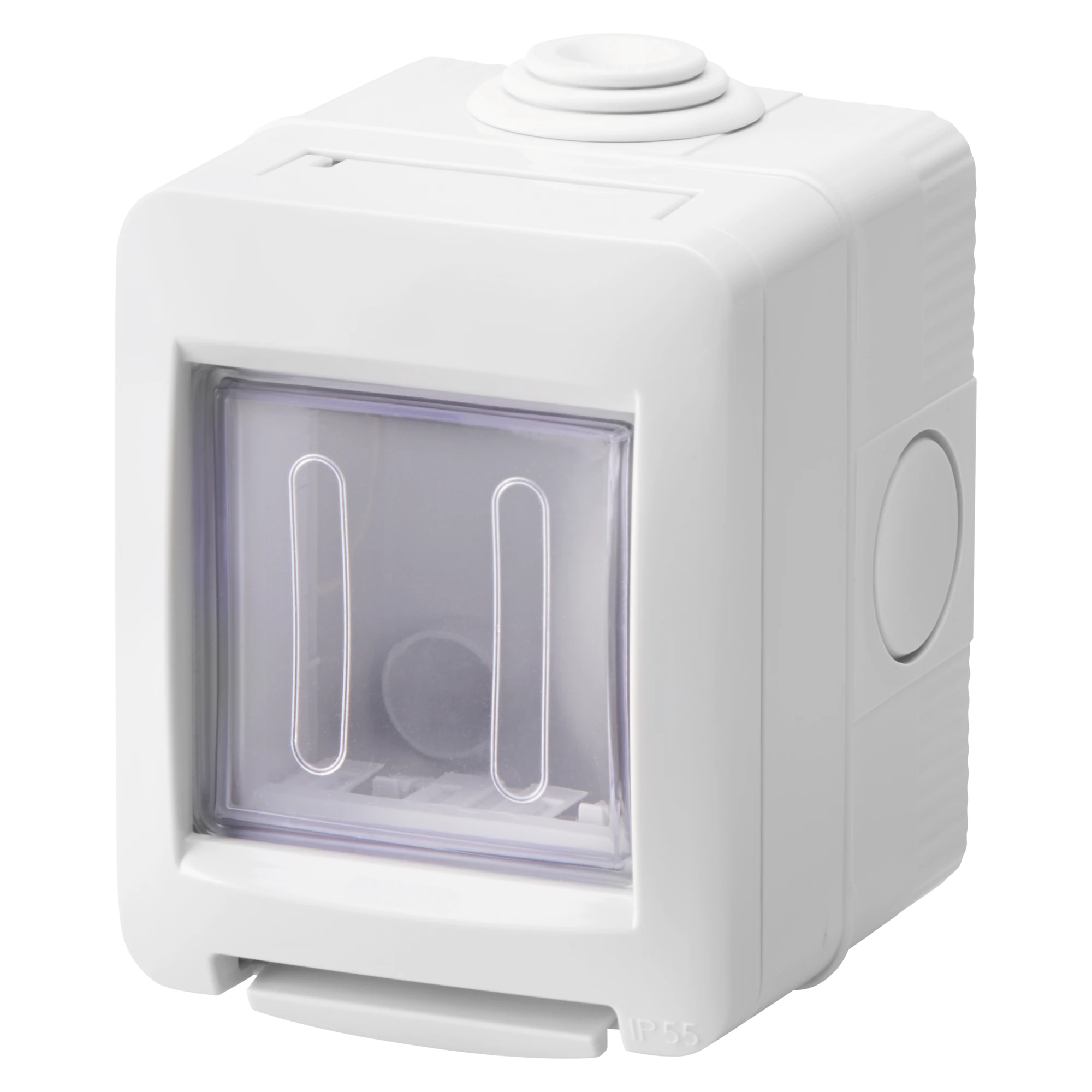 GEWISS GW16512 SELF-SUPPORTING EMPTY CONTAINER - WATERTIGHT IP55 2 GANG - RAL 7035 GREY - CHORUSMART (img_001)