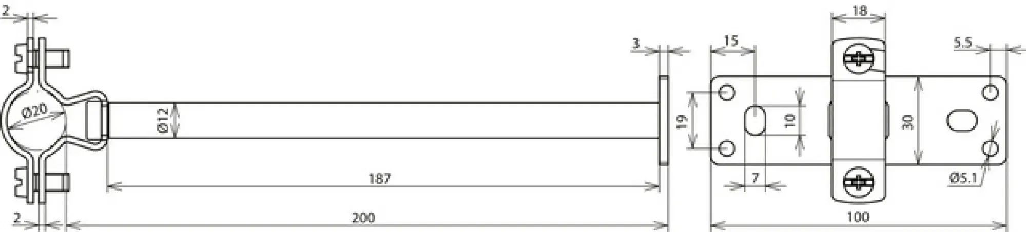 Dehn 275441 HVI Ex W200 holder f. Conductor D 20mm distance 200mm w. fixing plate StSt (img_002) Dehn 275441 HVI Ex W200 holder f. Conductor D 20mm distance 200mm w. fixing plate StSt (img_002)
