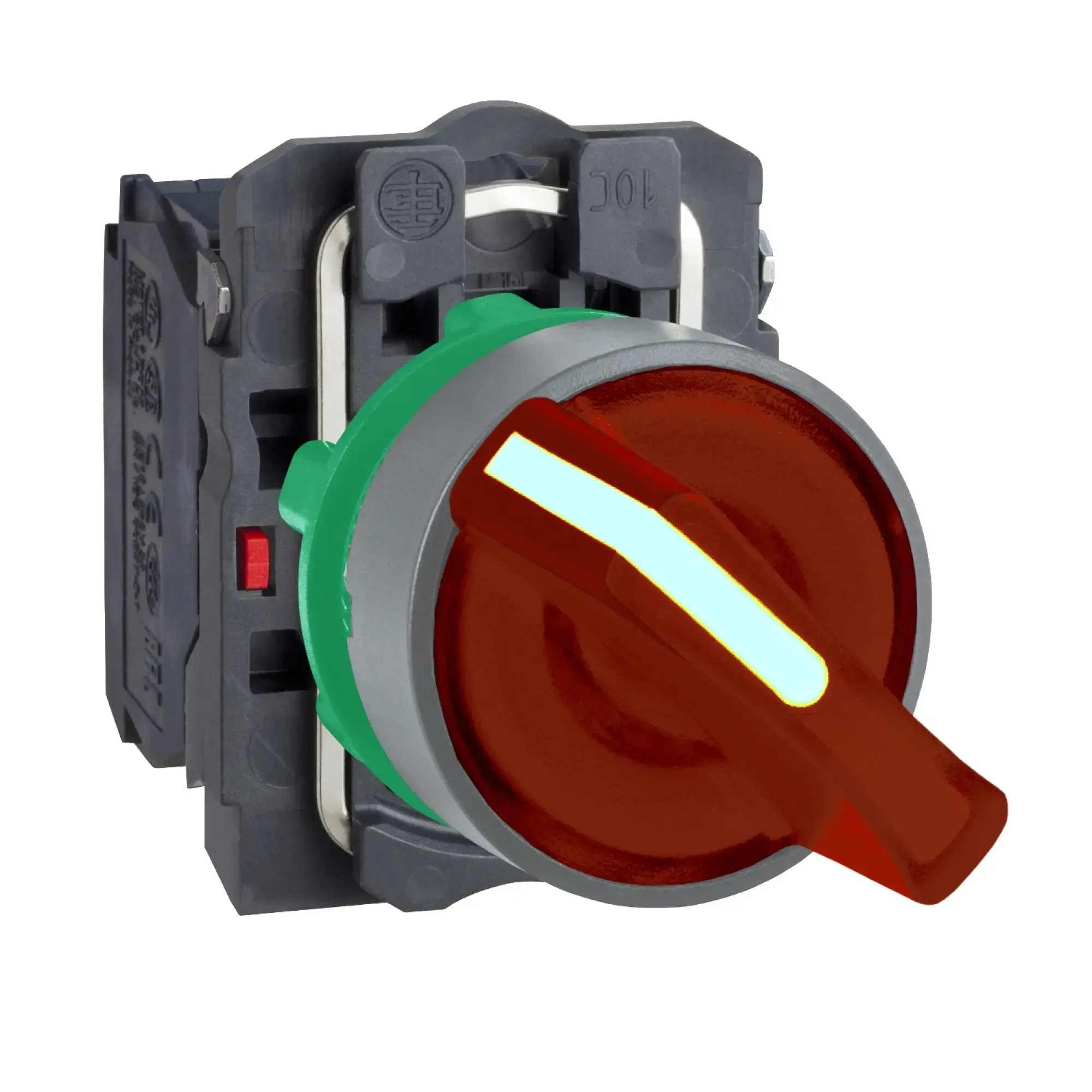 Schneider Electric XB5AK124M5C0 Illuminated Selector Switch, Harmony XB5, Plastic, Light Grey, Red, 22mm, Universal LED, 2 Positions, 1NO + 1NC, 230-240V AC (img_001) Schneider Electric XB5AK124M5C0 Illuminated Selector Switch, Harmony XB5, Plastic, Light Grey, Red, 22mm, Universal LED, 2 Positions, 1NO + 1NC, 230-240V AC (img_001)