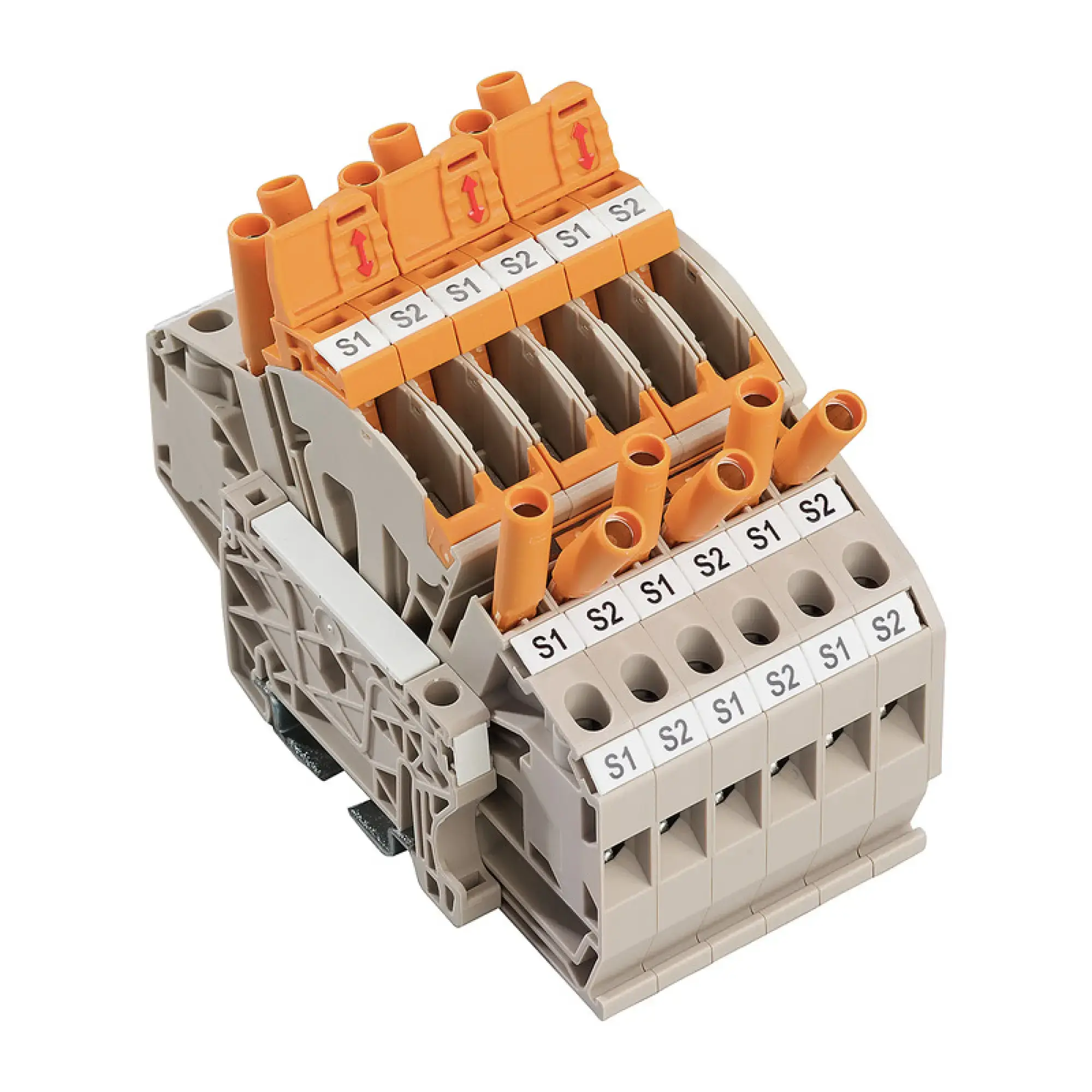 Weidmüller 8000082522 Test-disconnect terminal, Screw connection, dark beige, 6 mm², 30 A, 500 V, Number of connections: 12, Number of levels: 1 LST_CT_3PHASE_WTTB_OR (img_001)