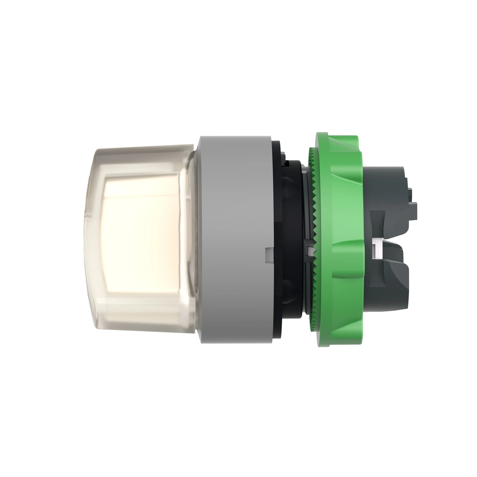 Schneider Electric ZB5AK1413C0 Pilot light selector switch, front element, Harmony XB5, plastic, 22mm, white, for universal LED, 2 positions, momentary (img_004)