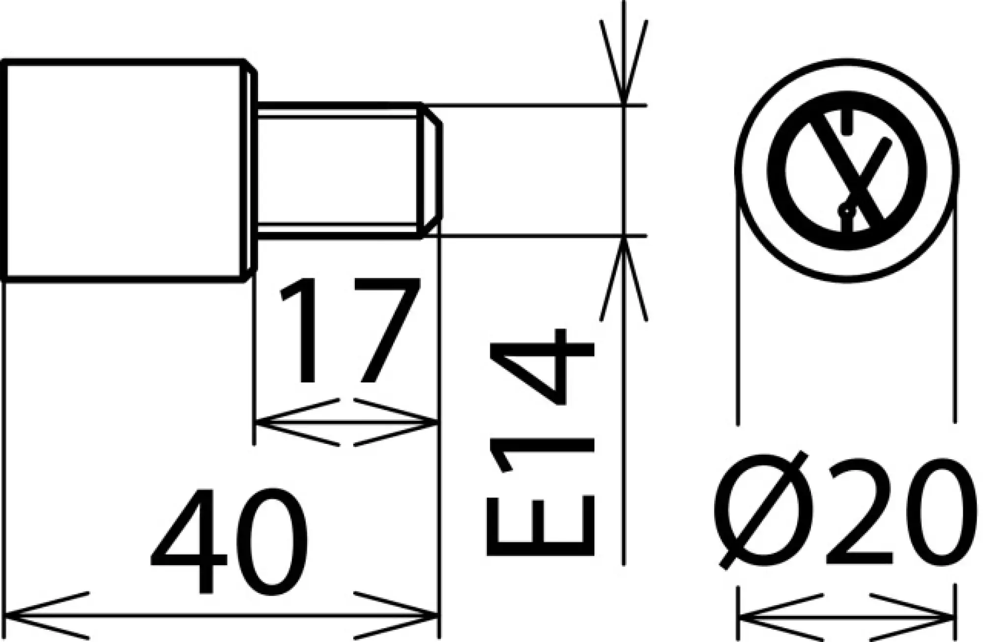 Dehn 785639 Locking element for E14 screw insert (img_004)
