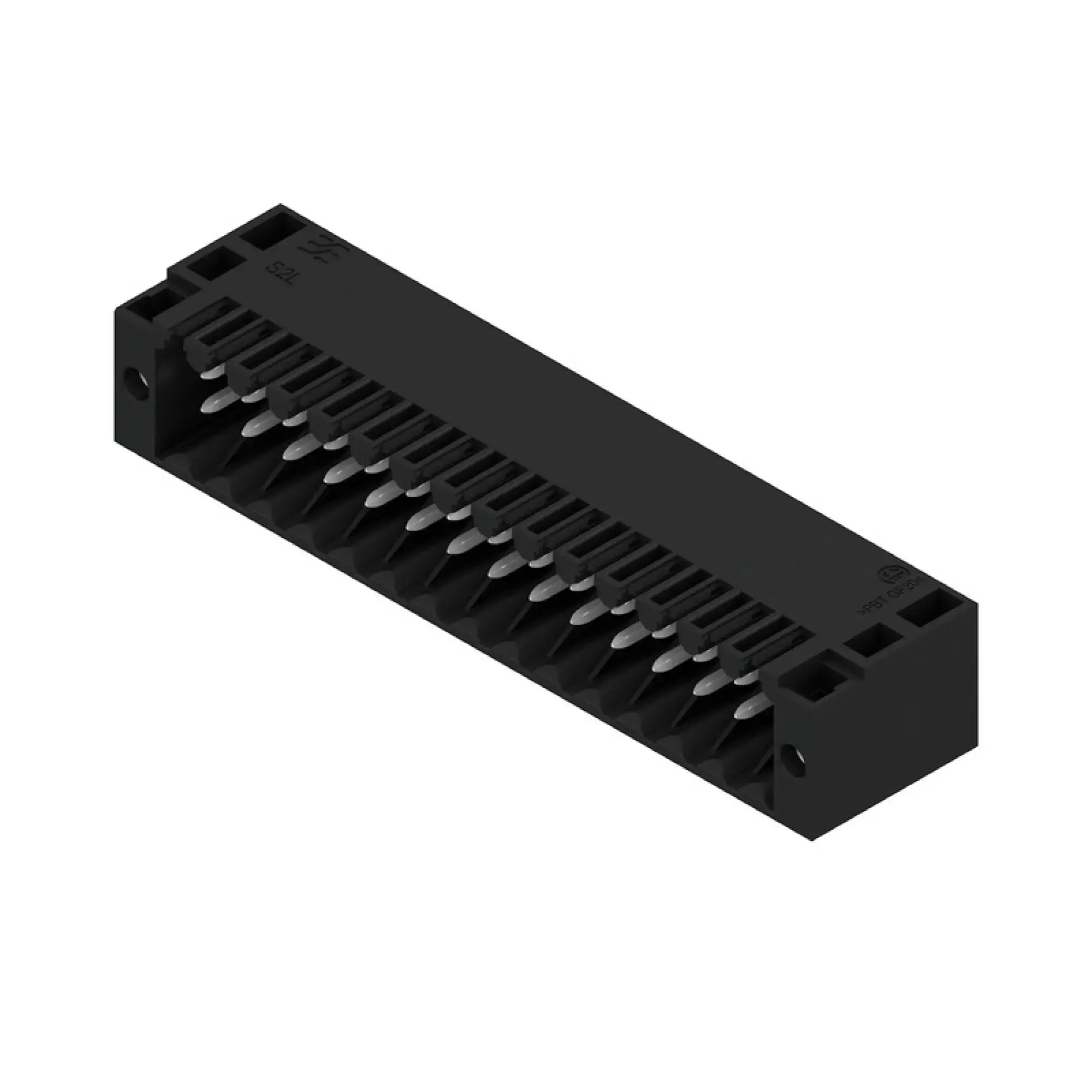 Weidmüller 1728750000 PCB connector (board connection), 125 V, 10 A, Pitch in mm: 3.50, Number of poles: 30, THT solder connection, Box (img_001)