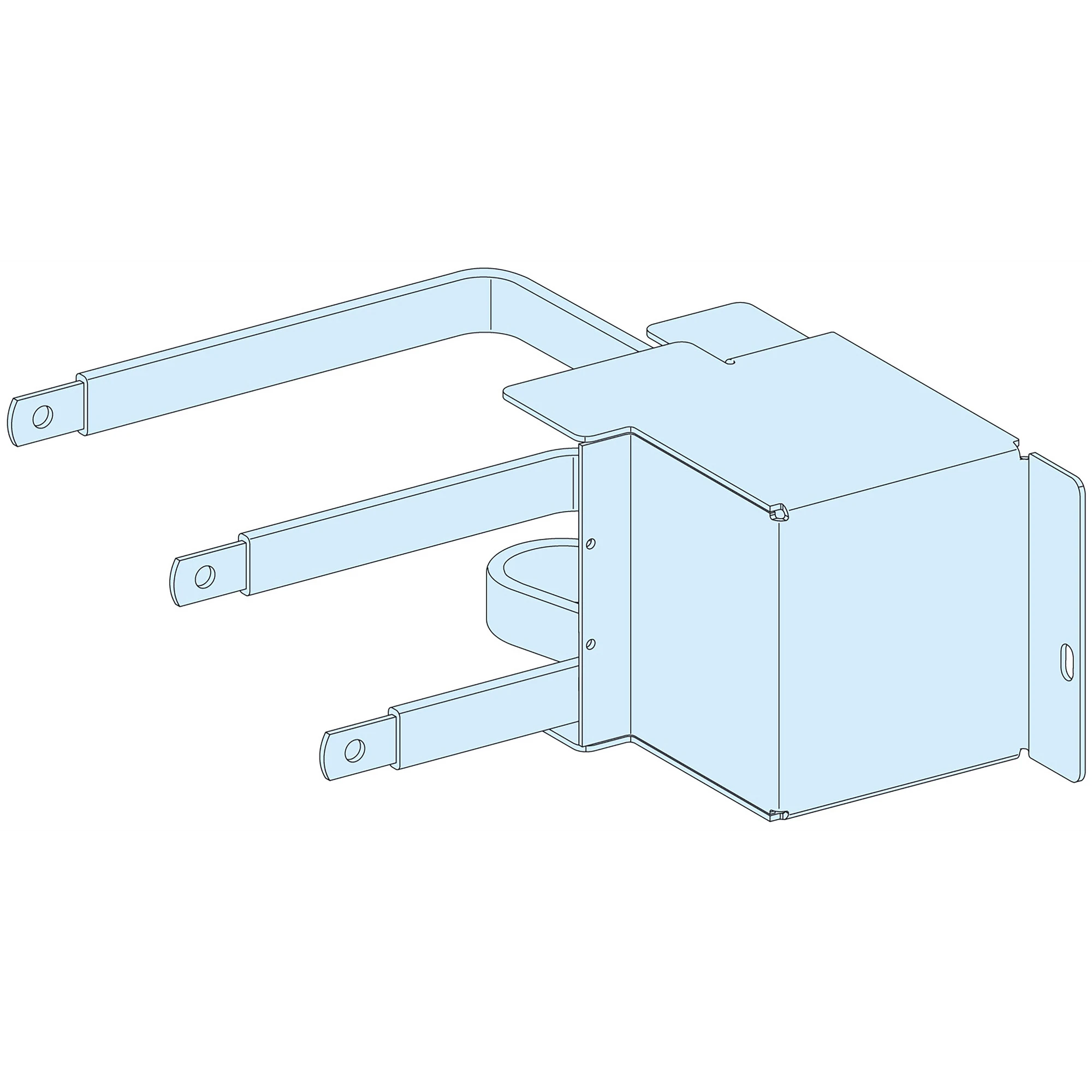 Schneider Electric LVS04431 PrismaSeT-P, Connection, NSX100-250 3-pole, Toggle, Plug-in technology, Horizontal, with vertical Linergy LGY busbar (img_001)