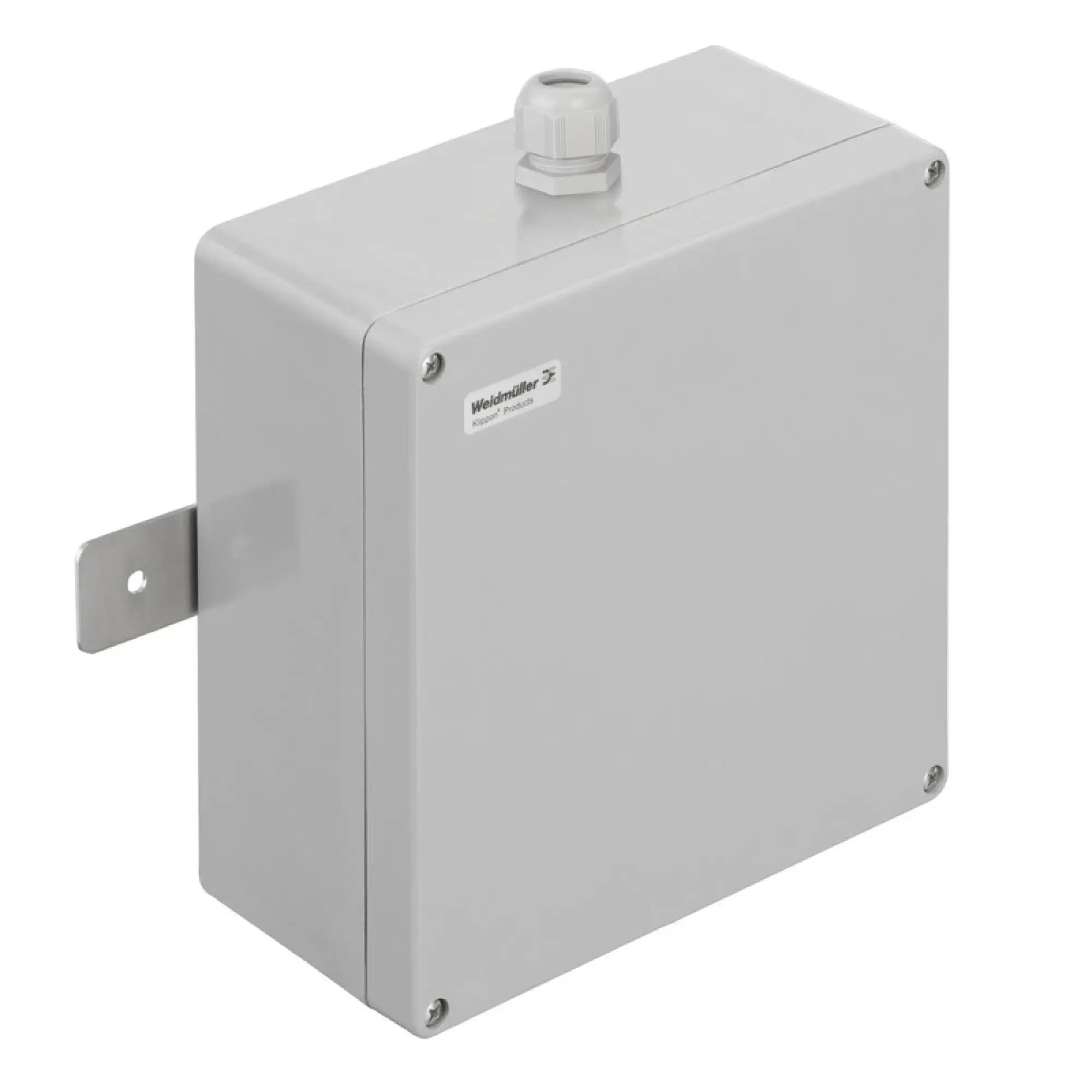 Weidmüller 8000052518 Ex plastic housing, Klippon POK (polyester empty enclosure), 255 x 250 x 120 mm, Glass fibre-reinforced polyester, untreated, grey, Light Grey (img_001)