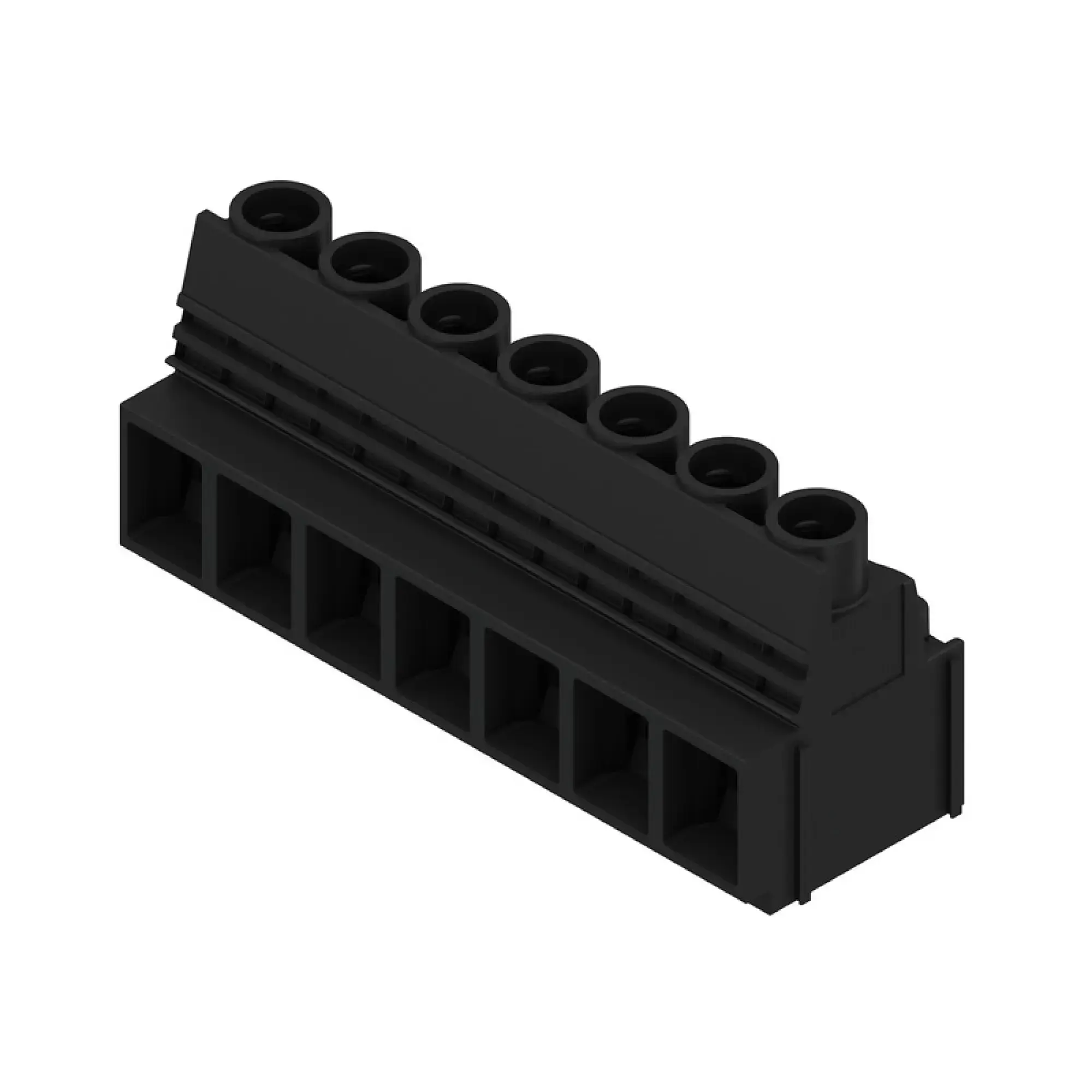Weidmüller 1193030000 PCB terminal, 1000 V, 76 A, Pitch in mm: 10.16, 16 mm², Number of poles: 7, Clamping yoke connection, THT solder connection, 90°, Box (img_001)