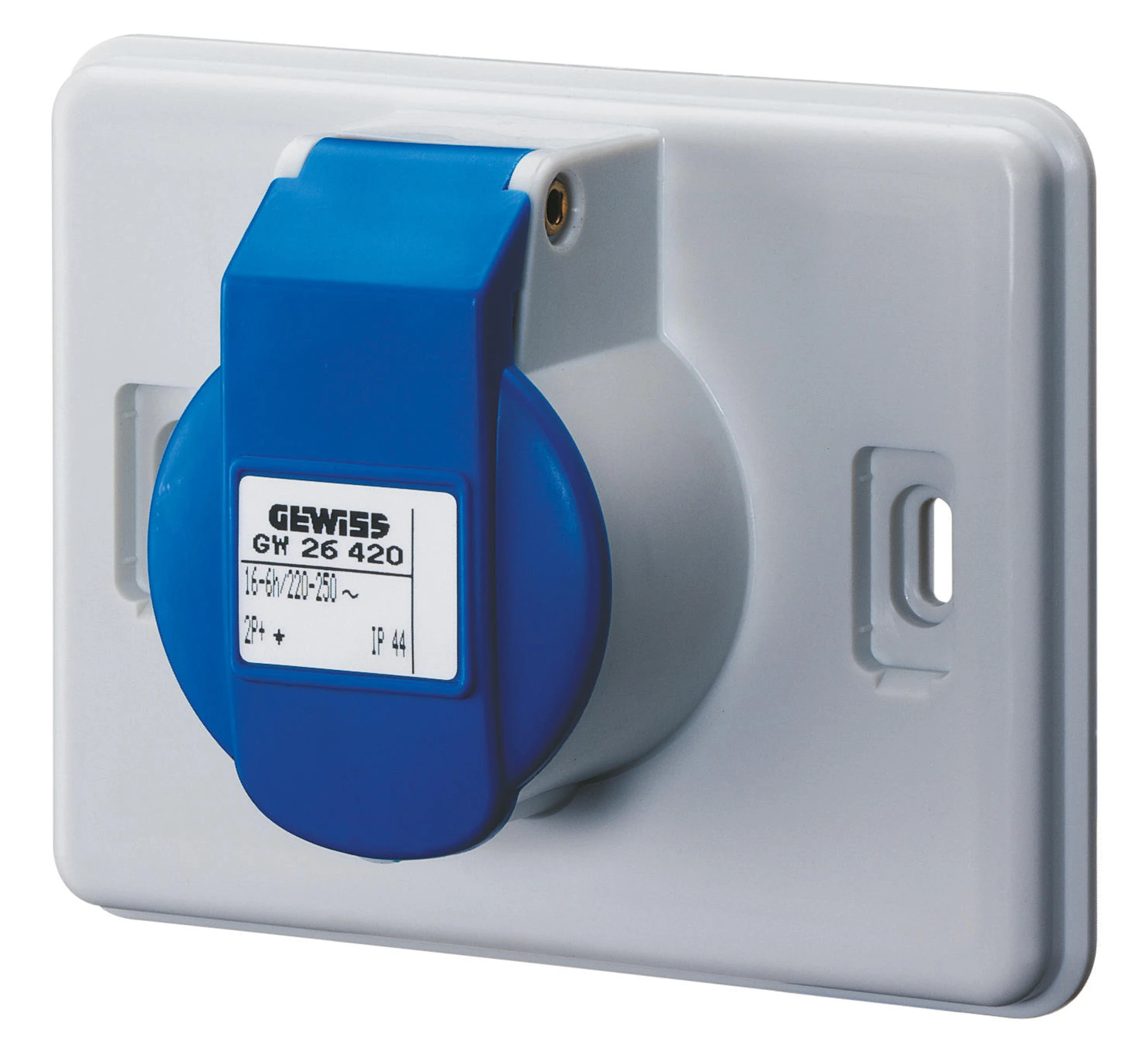 GEWISS GW26420 Steckdose mit Flansch fuer UP-Gehaeuse 2P+PE 6h IP44 Grau (img_001) GEWISS GW26420 Steckdose mit Flansch fuer UP-Gehaeuse 2P+PE 6h IP44 Grau (img_001)