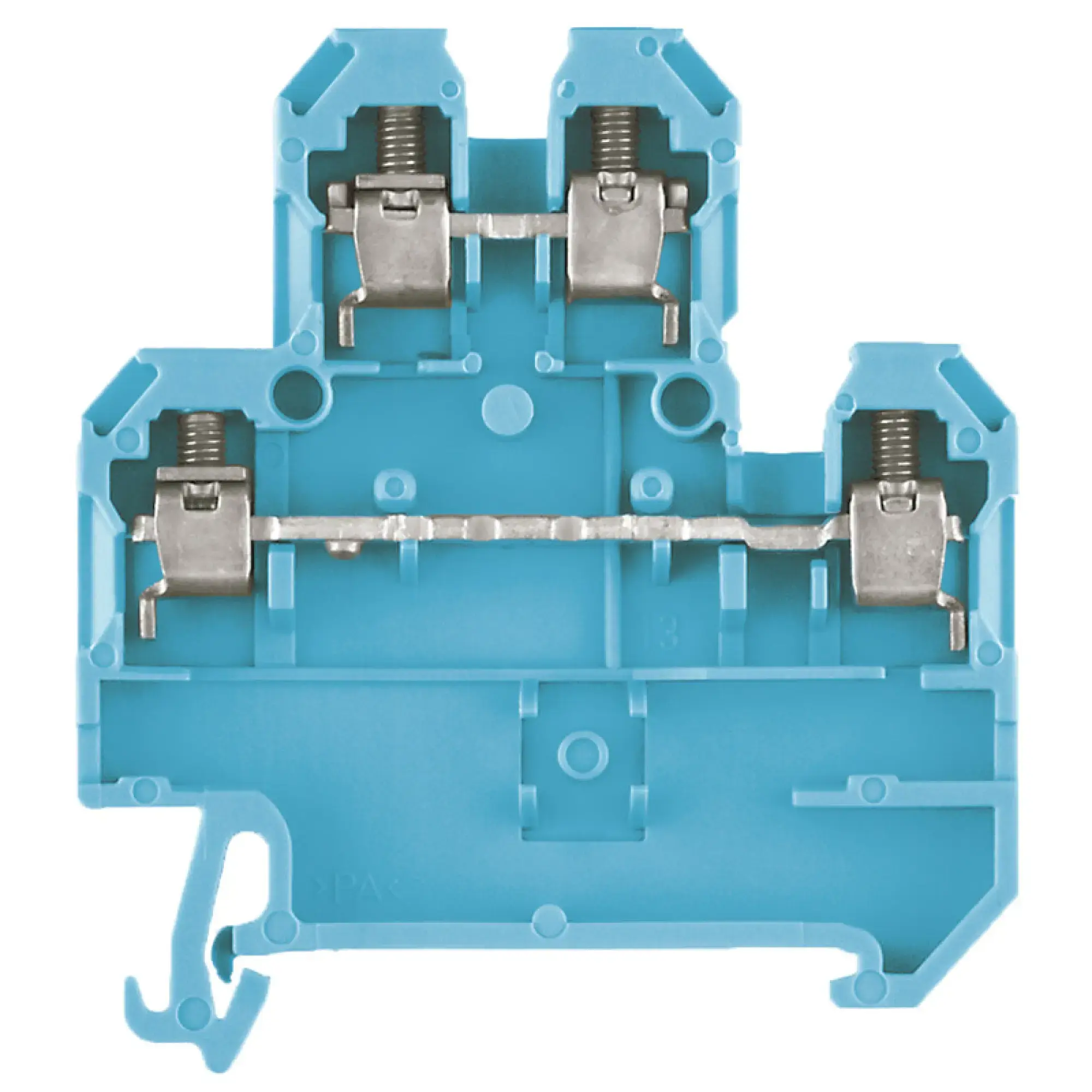 Weidmüller 0590180000 Multi-tier modular terminal, Screw connection, blue, 4 mm², 500 V, 400 V, Number of connections: 4, Number of levels: 2, TS 35, V-2, PA 66 (img_001)