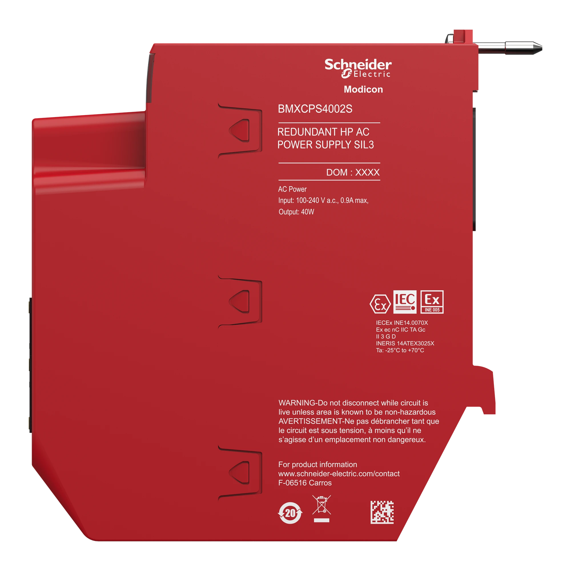 Schneider Electric BMXCPS4002S X80 Safety Power Supply, 100-240V AC, for Redundant Architecture (img_006) Schneider Electric BMXCPS4002S X80 Safety Power Supply, 100-240V AC, for Redundant Architecture (img_006)