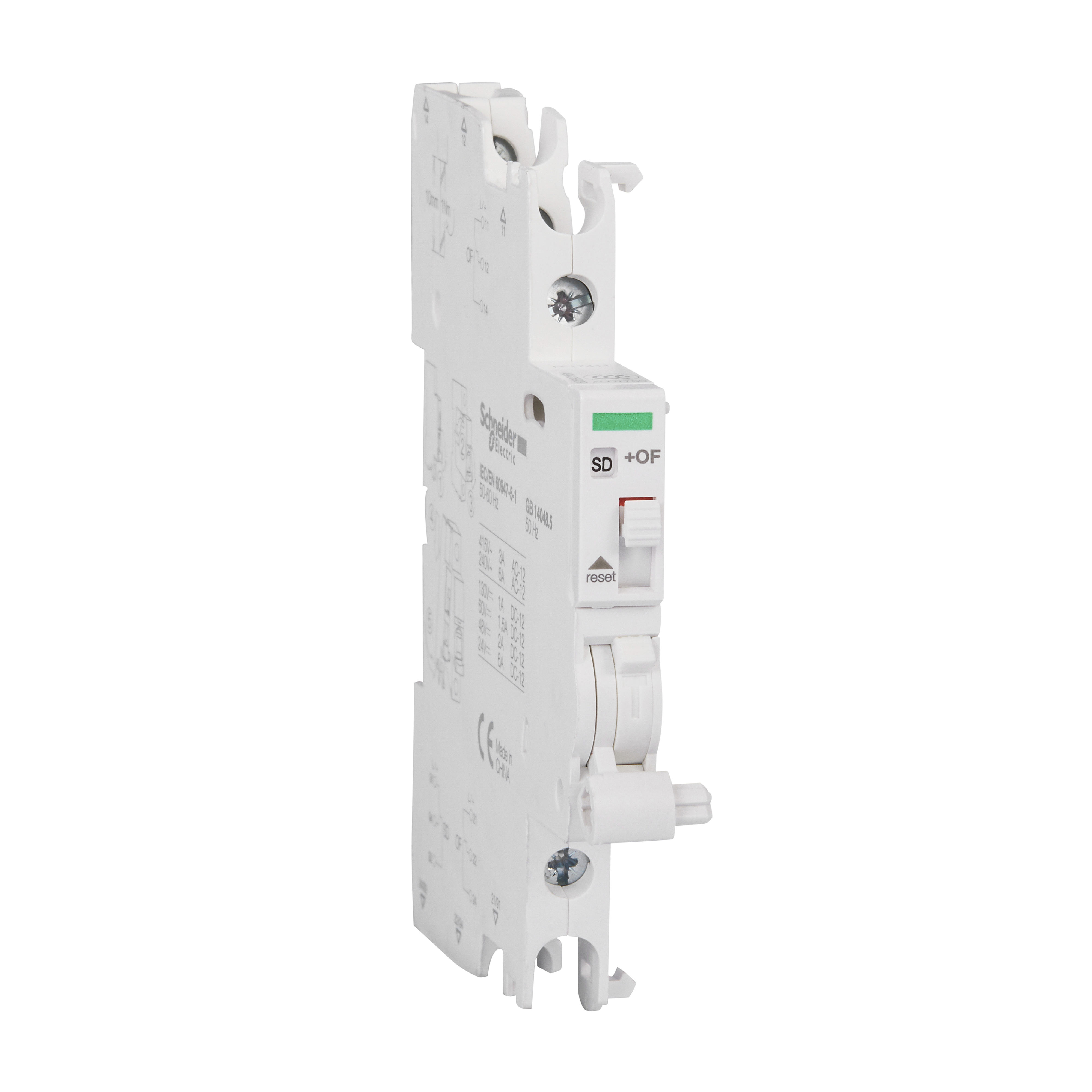 Schneider Electric Auxiliary switch+Fault indicator switch/Auxiliary switch iOF/SD+OF, 2 changeover contacts Schneider Electric Auxiliary switch+Fault indicator switch/Auxiliary switch iOF/SD+OF, 2 changeover contacts