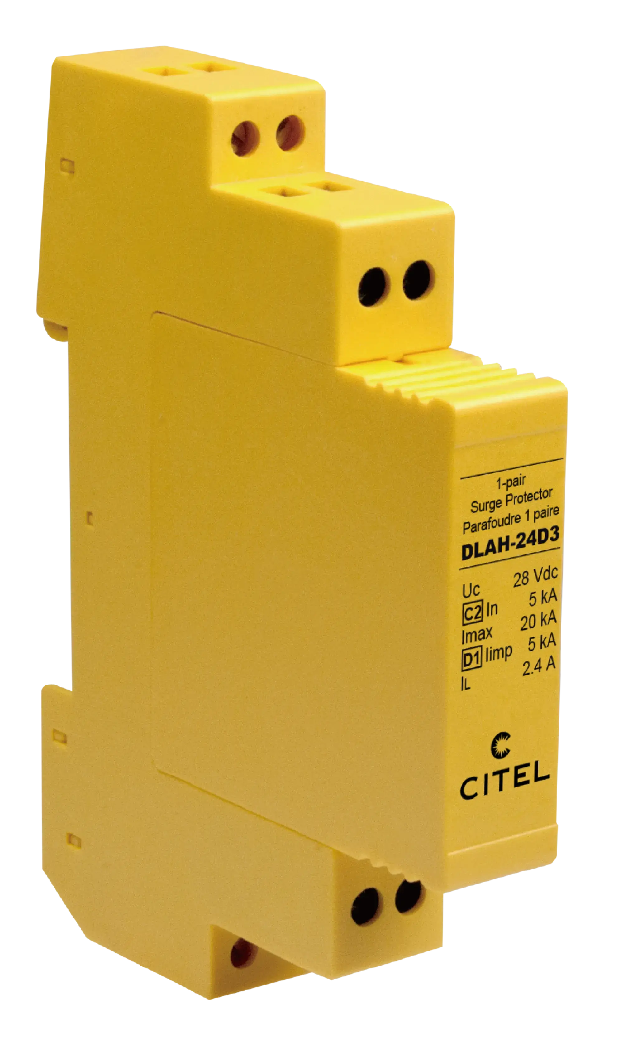 Citel 641003 Überspannungsschutz C2/D1 für 2 Adern, Datenanwendungen bis 24 V und 2,4 A (img_001)