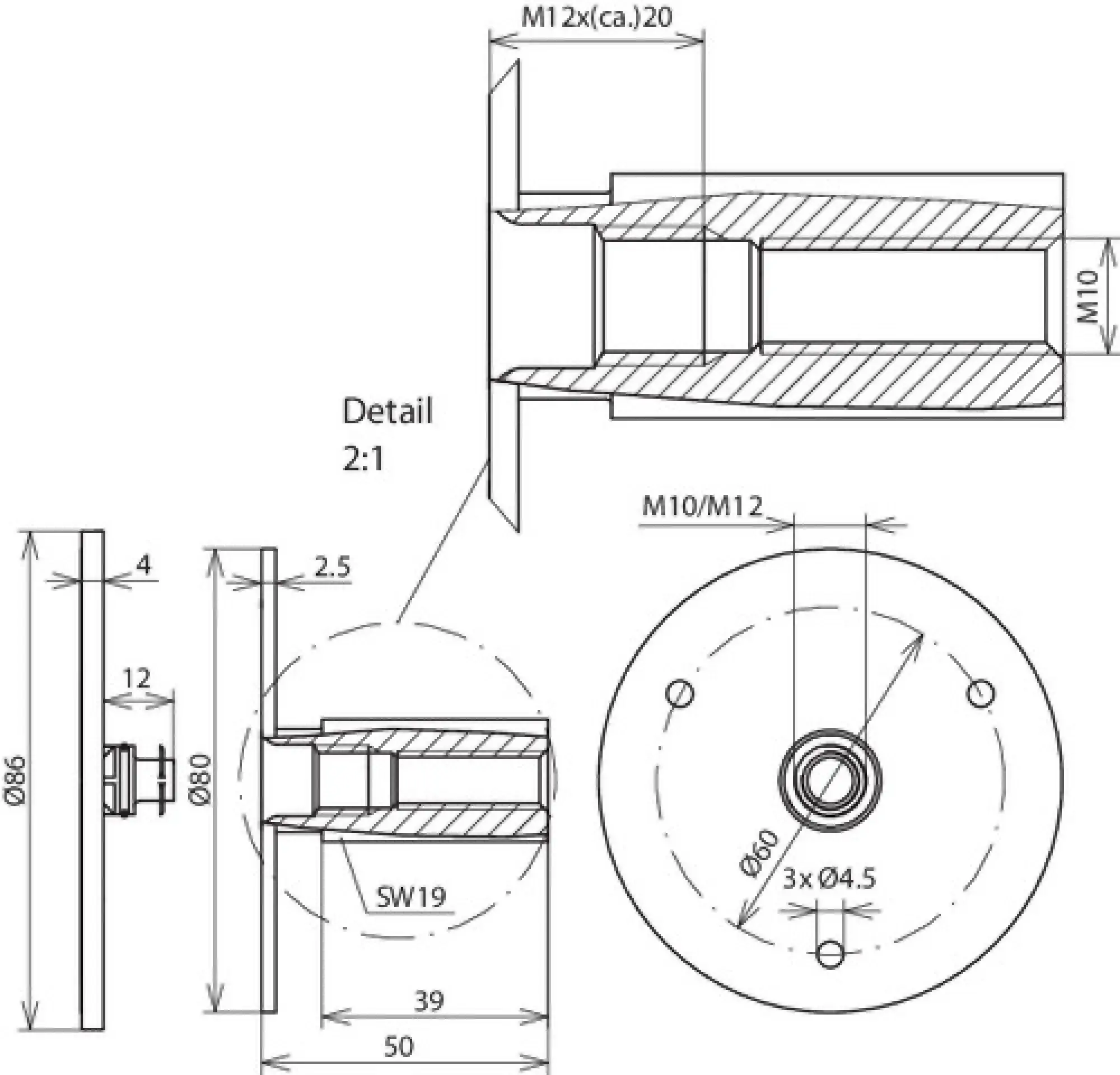 Dehn 478012 Fixed earthing terminal type M M10/M12 StSt (V4A) without terminal axis (img_004)